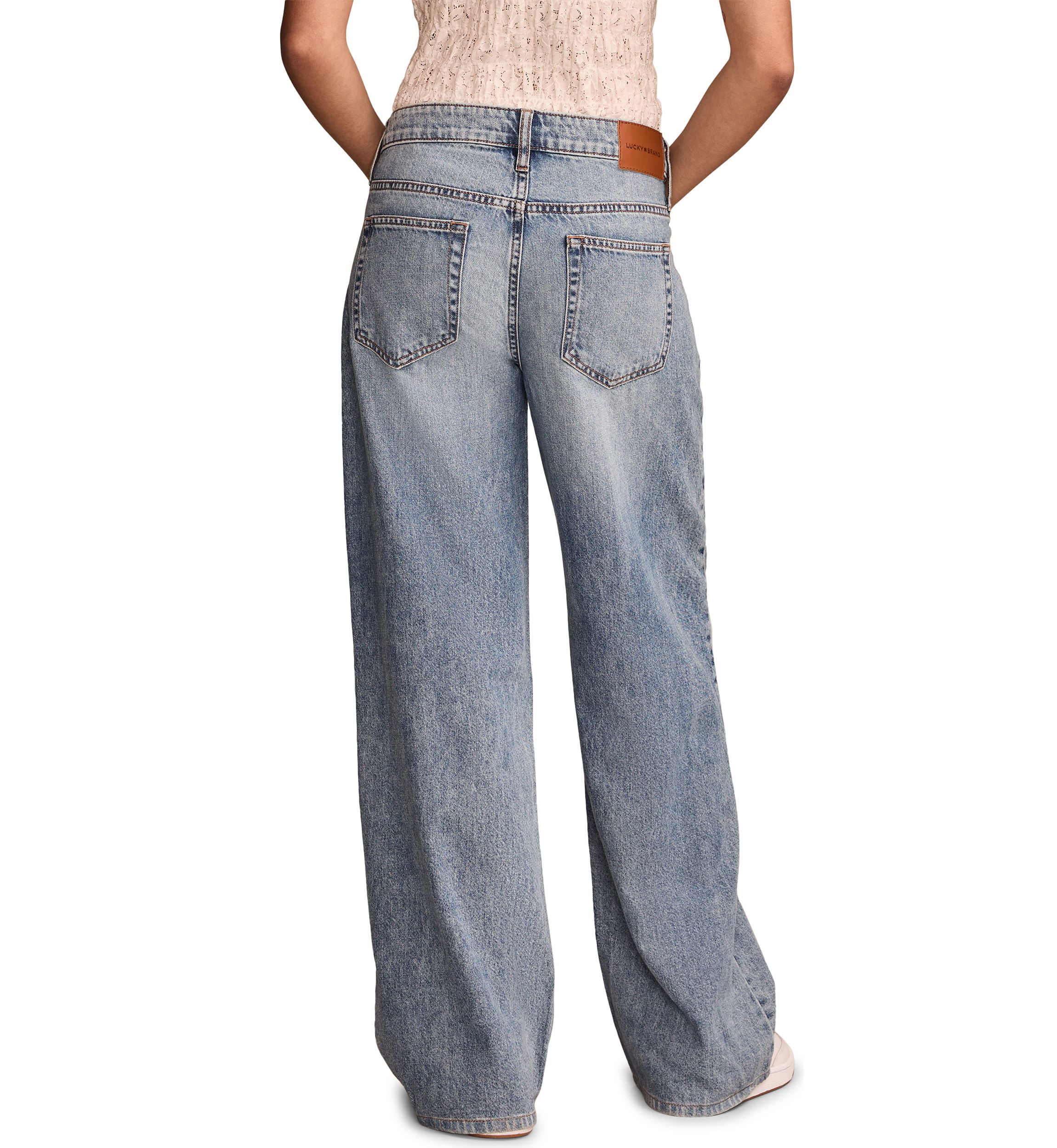 Womens The Baggy Wide Leg Jeans
