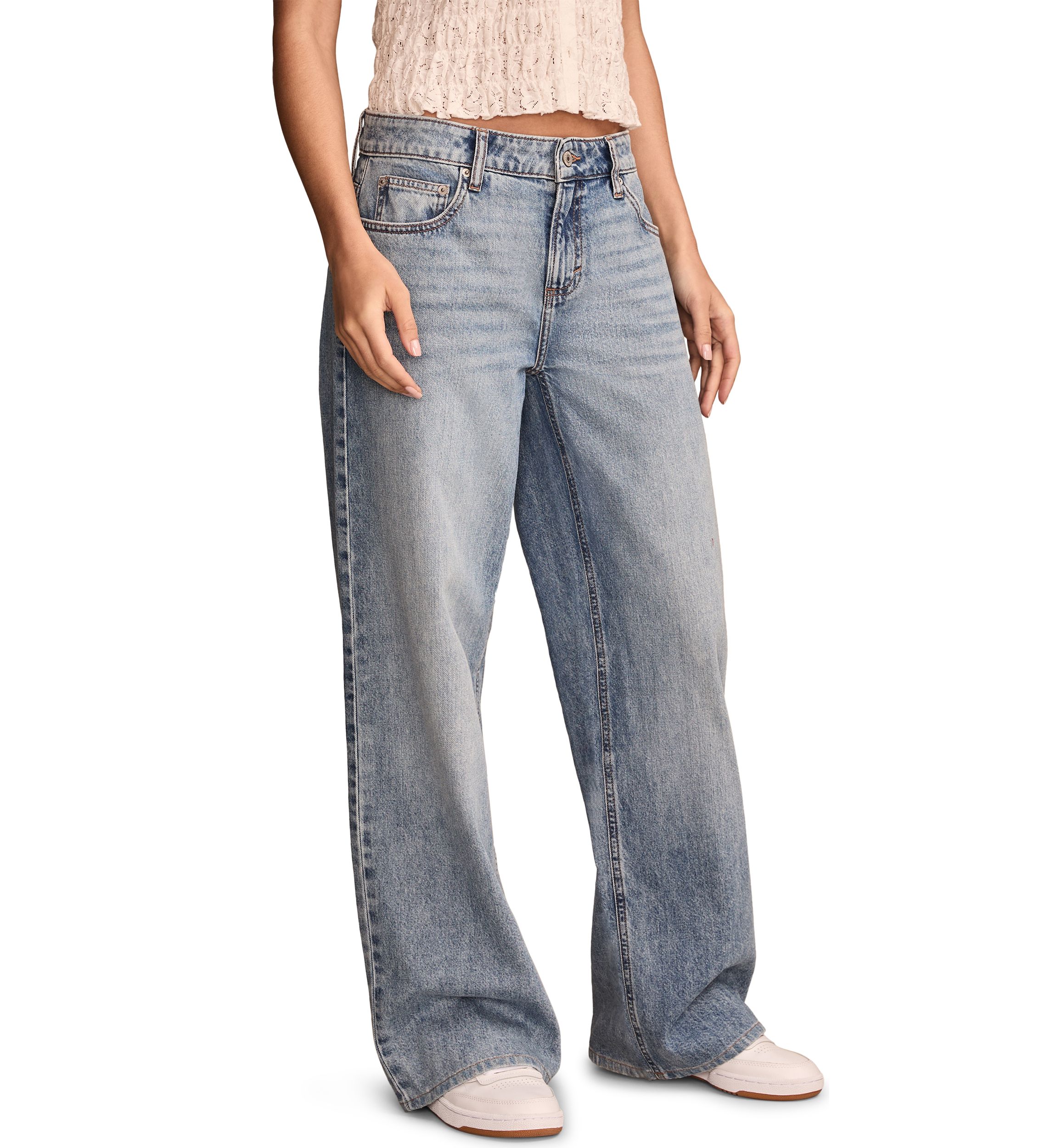 Womens The Baggy Wide Leg Jeans