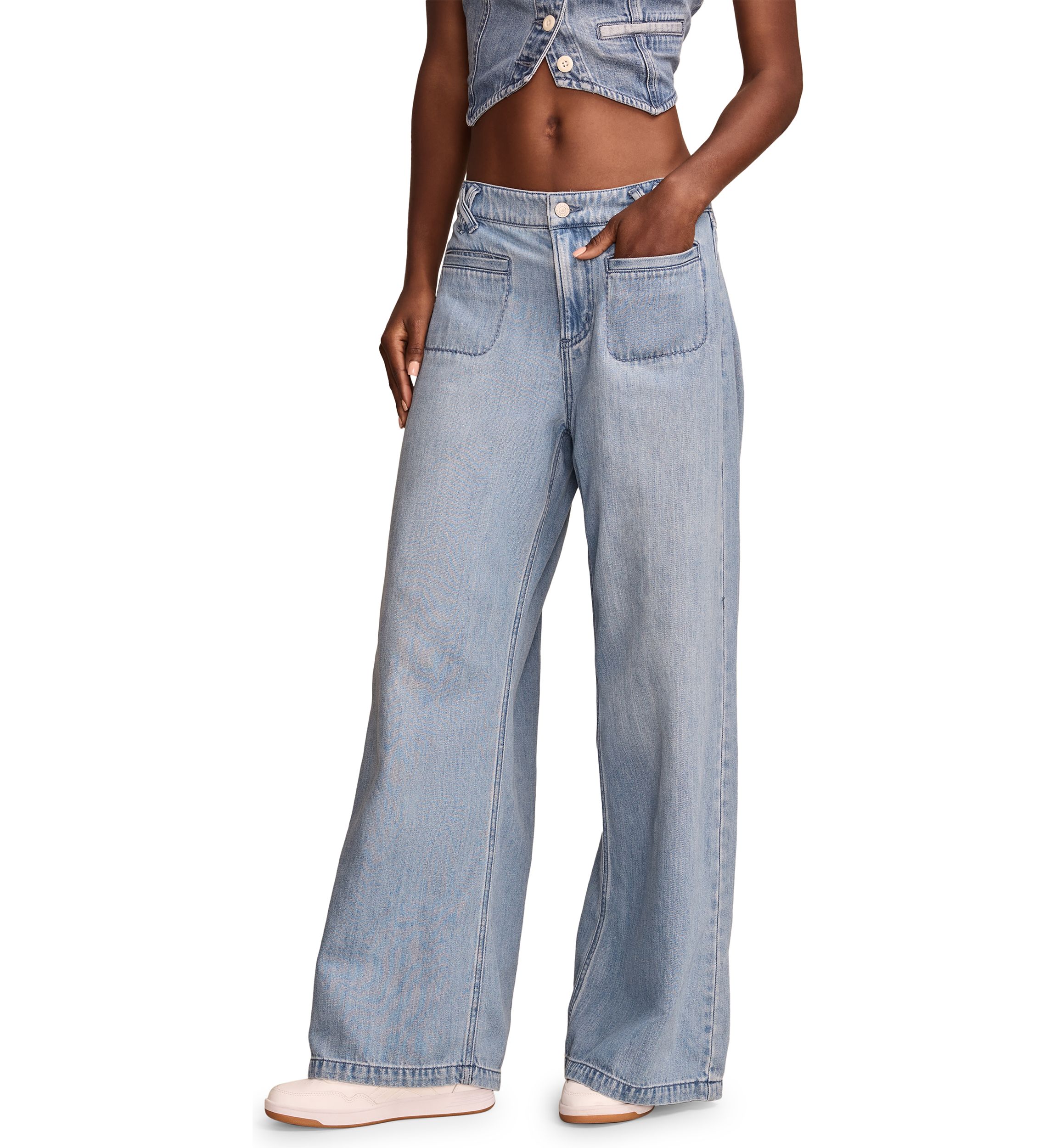 Denim Palazzo Pants 