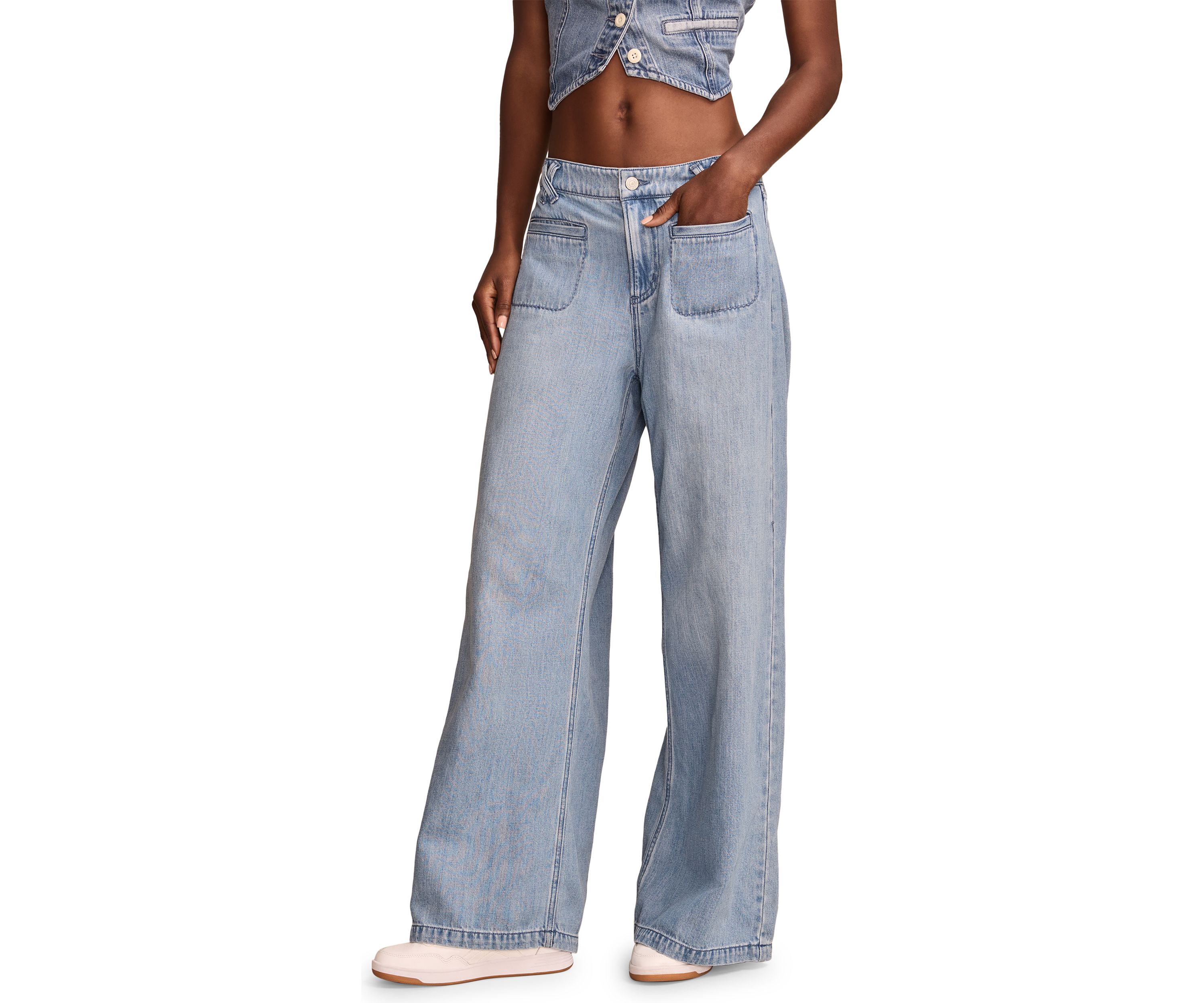 Denim Palazzo Pants 