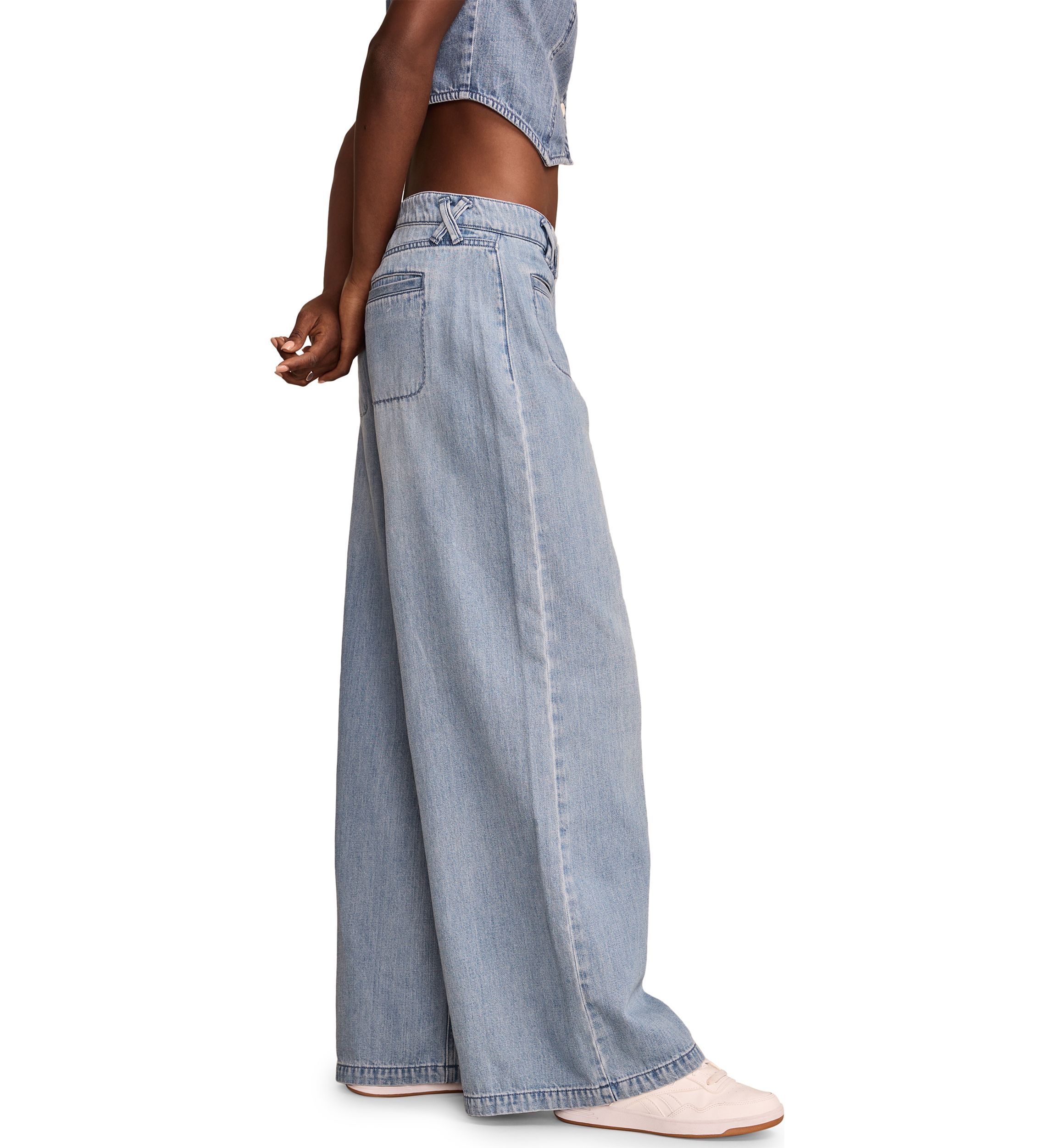 Denim Palazzo Pants 