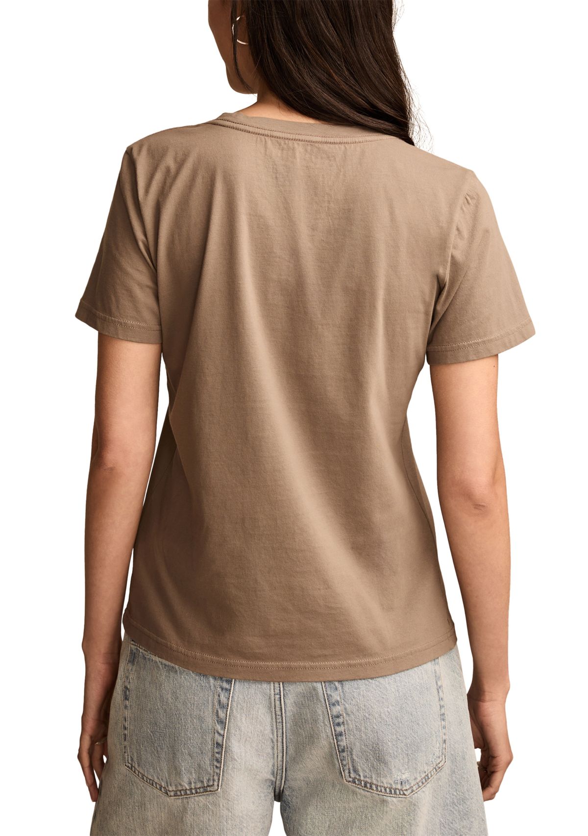 Embroidered Floral Classic Crew Neck T-Shirt