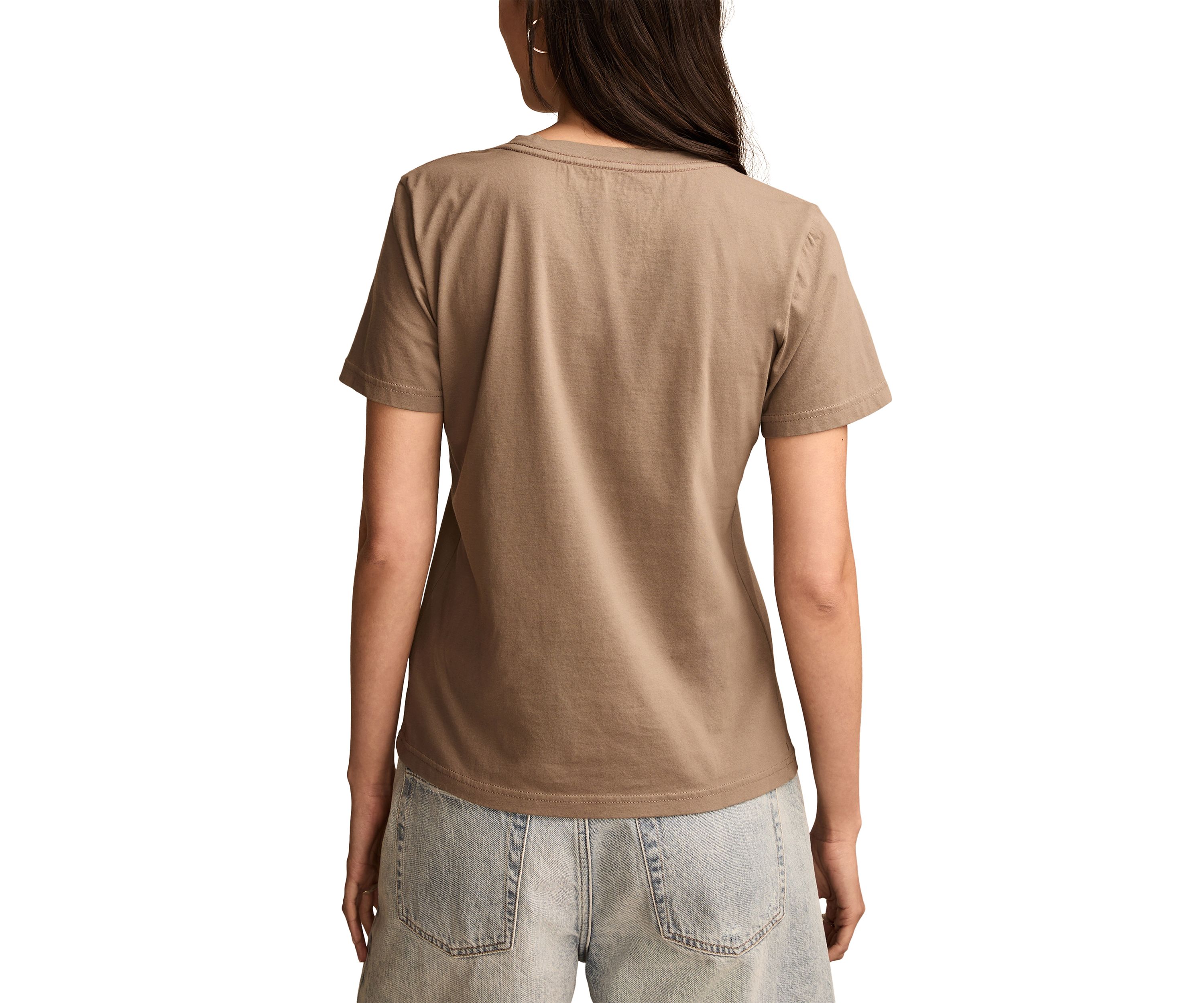 Embroidered Floral Classic Crew Neck T-Shirt