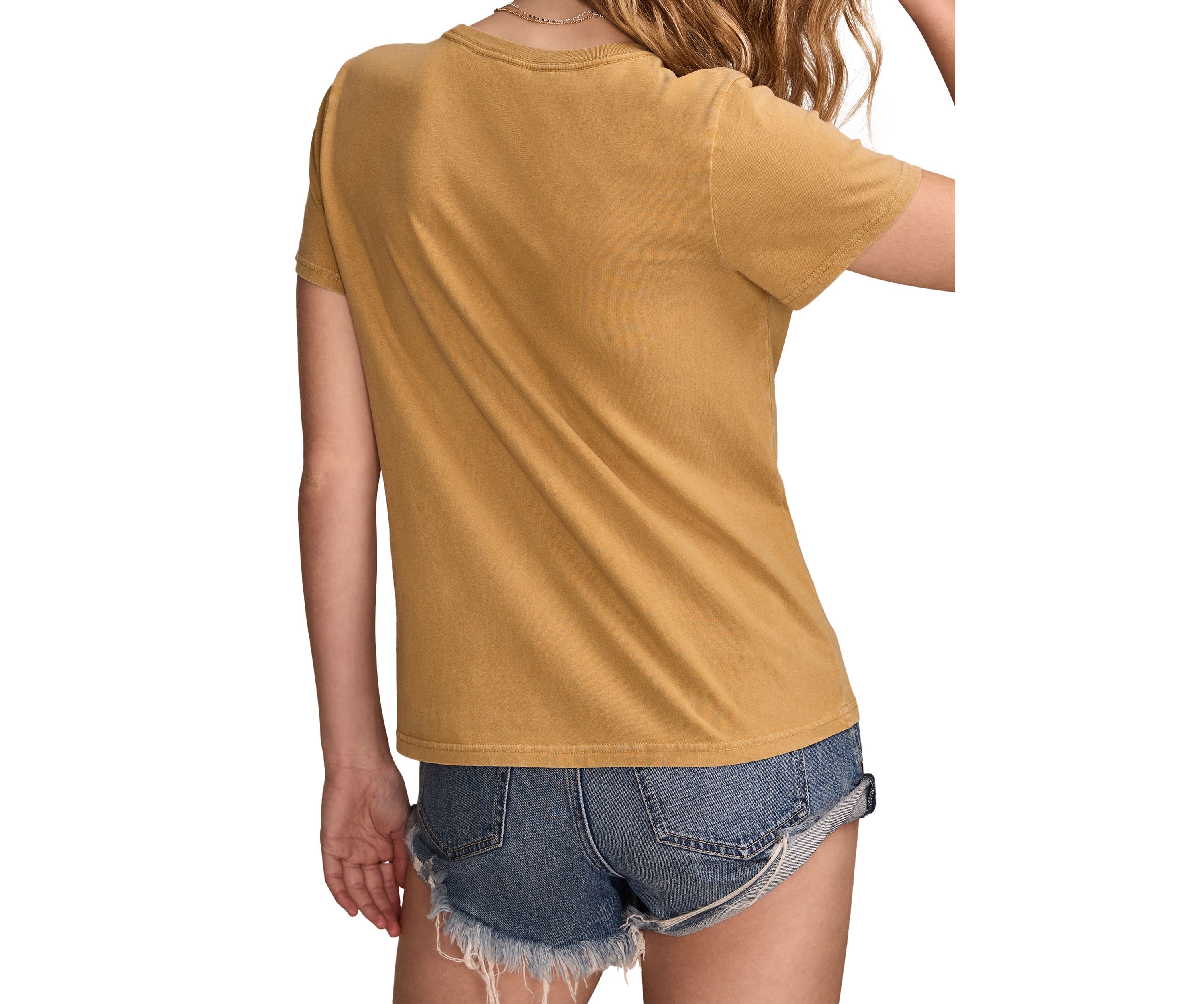 Butterfly Frame Classic Crew Neck Graphic T-Shirt