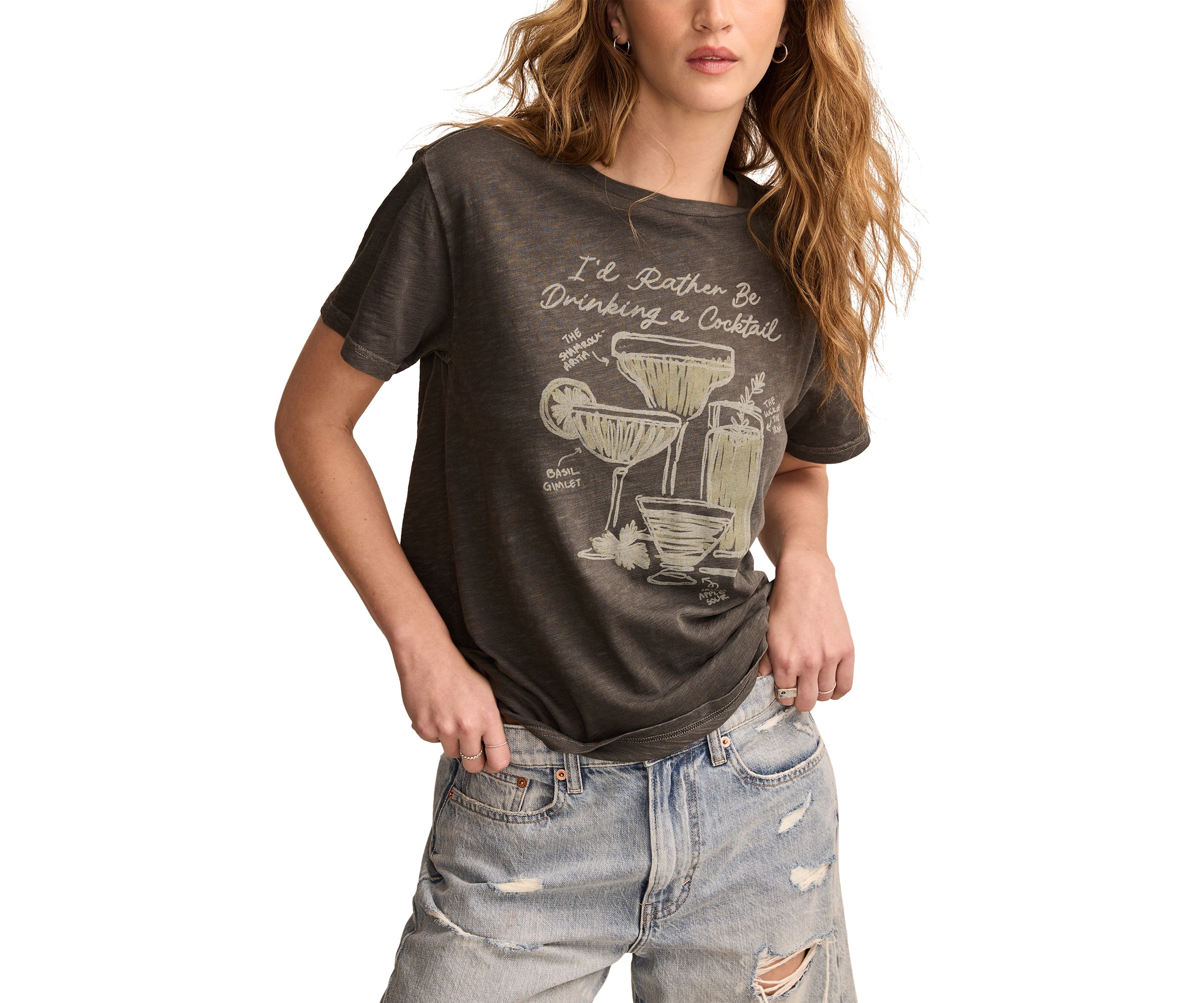 Rather Be Drinking Boyfriend Graphic T-Shirt