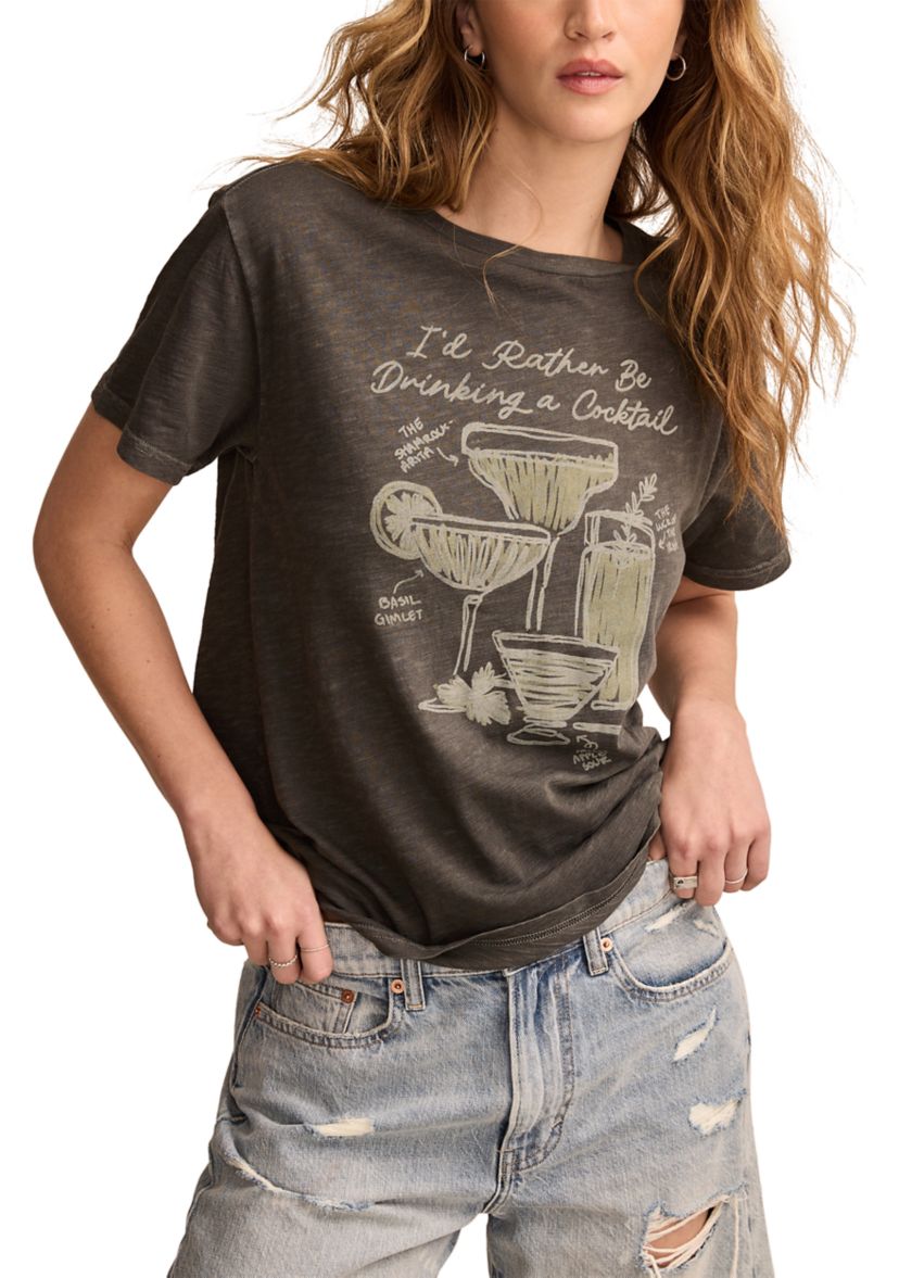 Rather Be Drinking Boyfriend Graphic T-Shirt