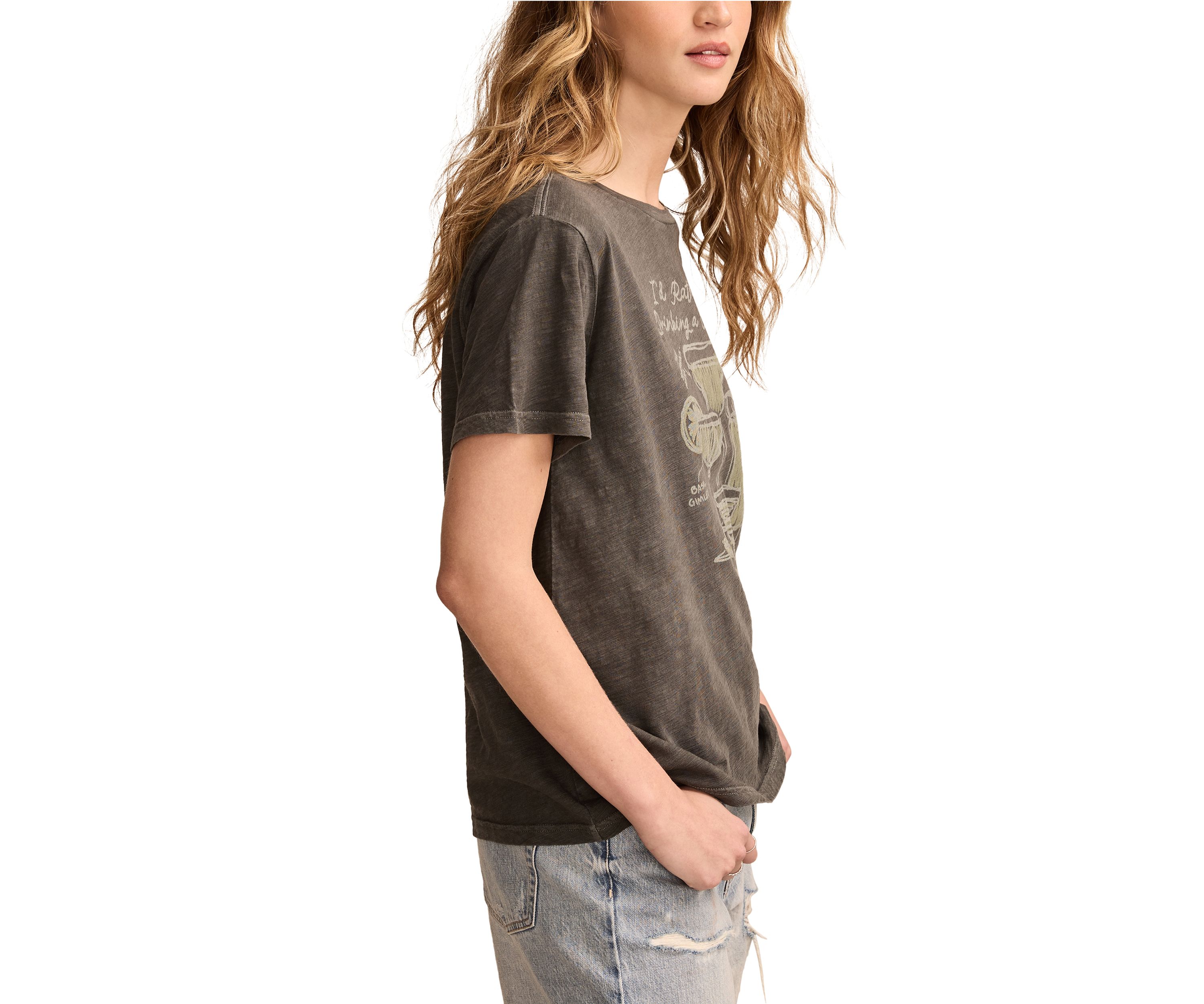 Rather Be Drinking Boyfriend Graphic T-Shirt