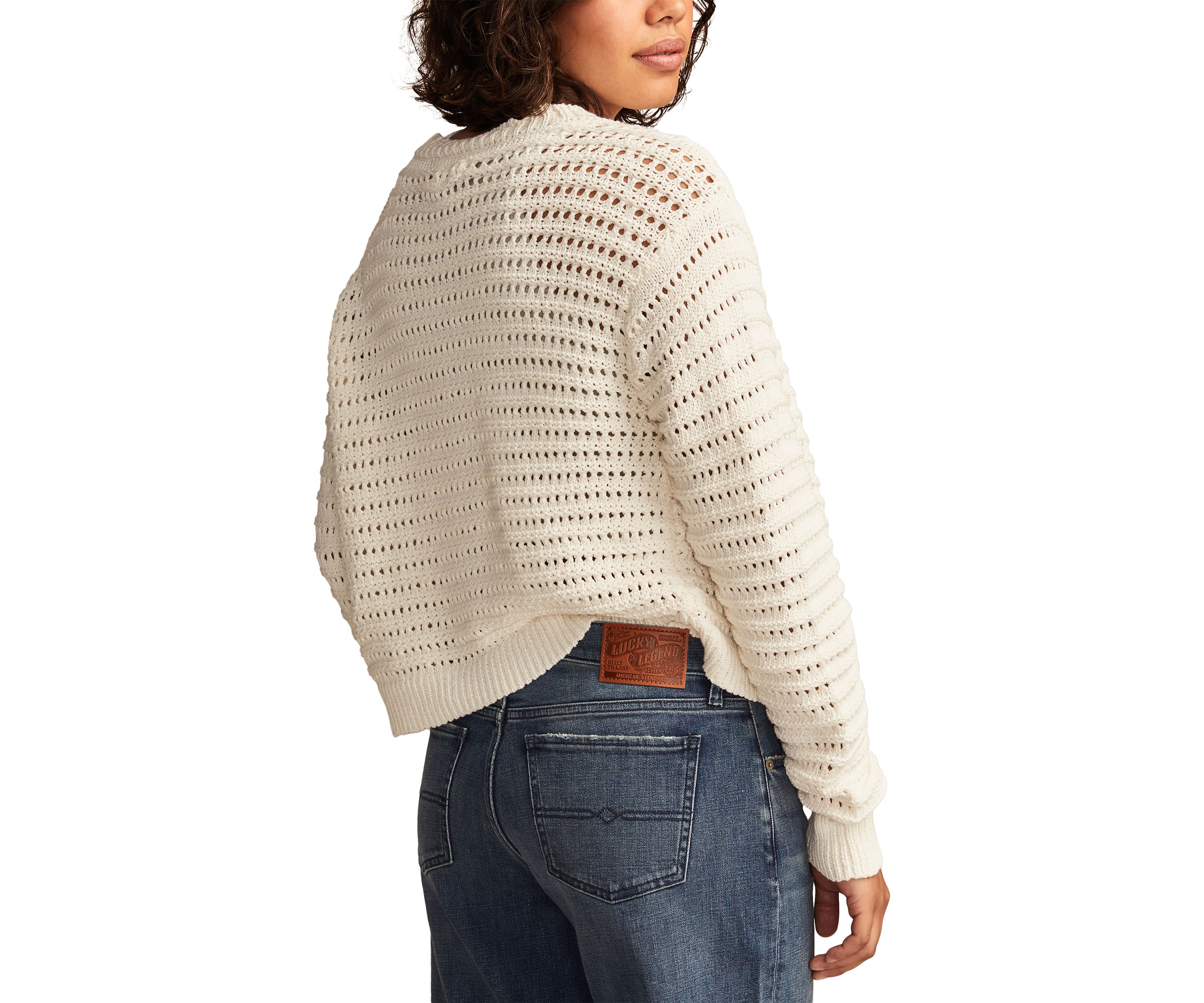 Womens Pointelle Cardigan 