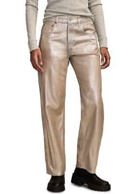 Lucky Brand Womens Metallic Barrel Jeans 27 x 27