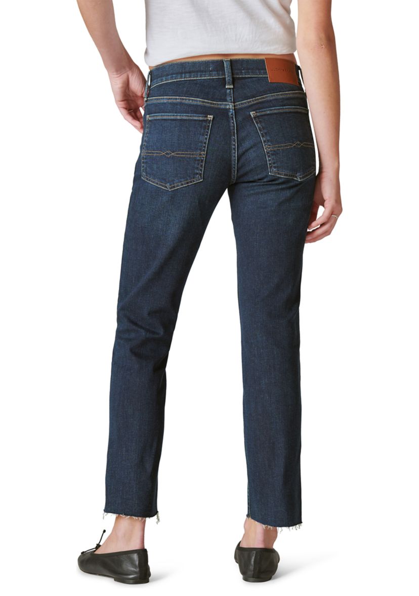 Womens Mid Rise Cropped Jeans 