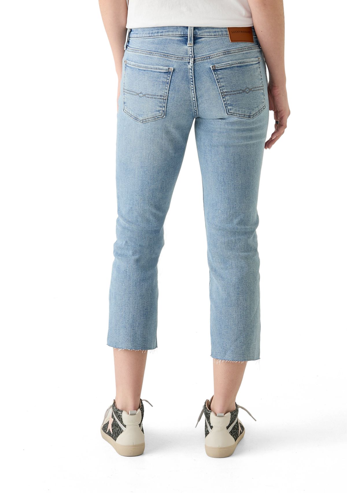 Mid Rise Cropped Jeans 