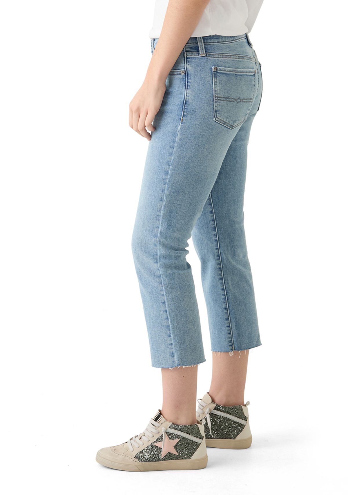 Mid Rise Cropped Jeans 