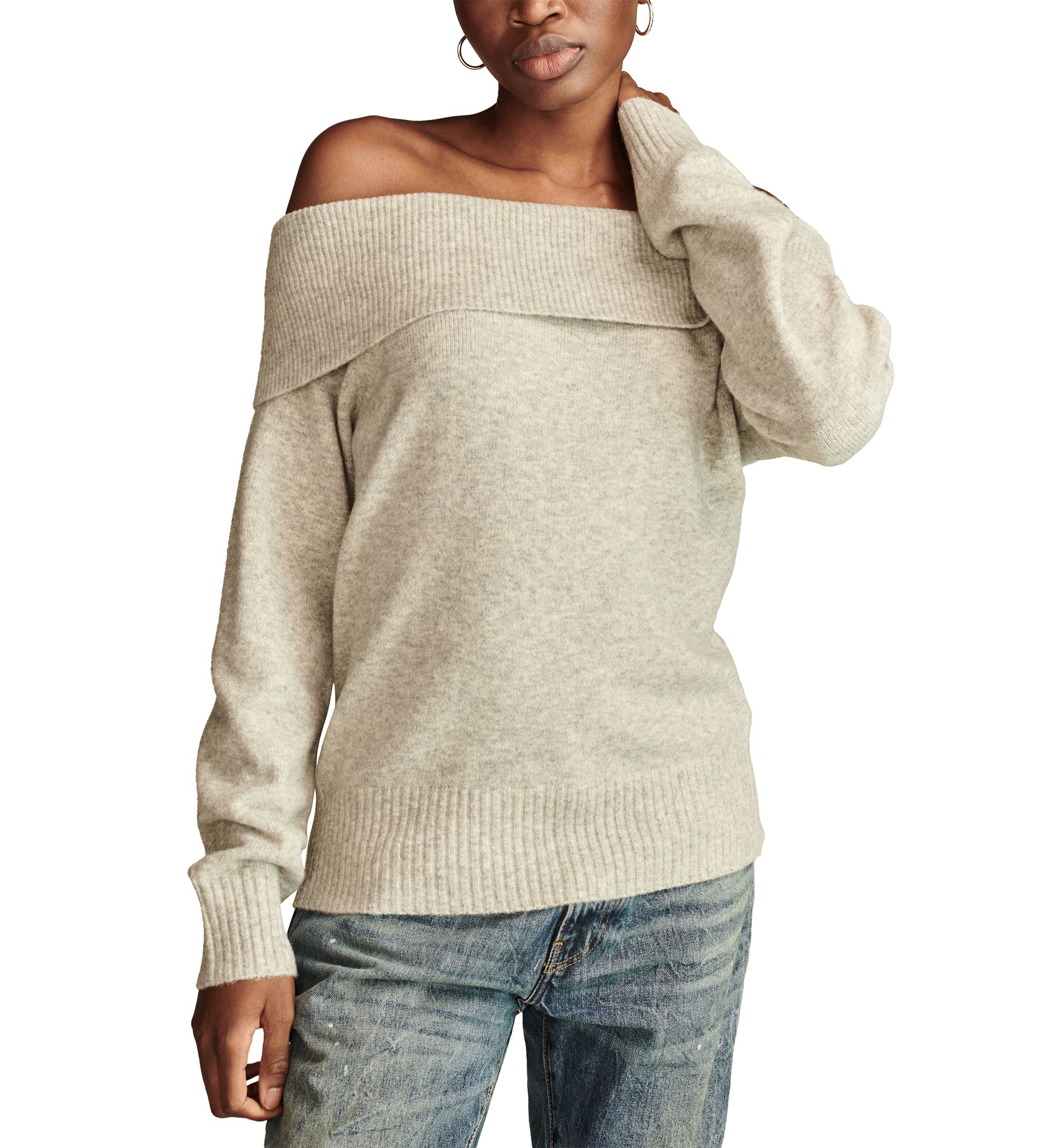 Womens Off the Shoulder Sweater 