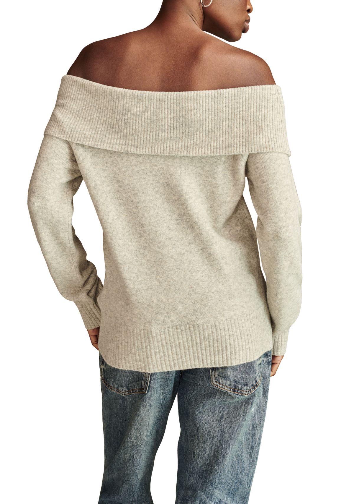 Womens Off the Shoulder Sweater 