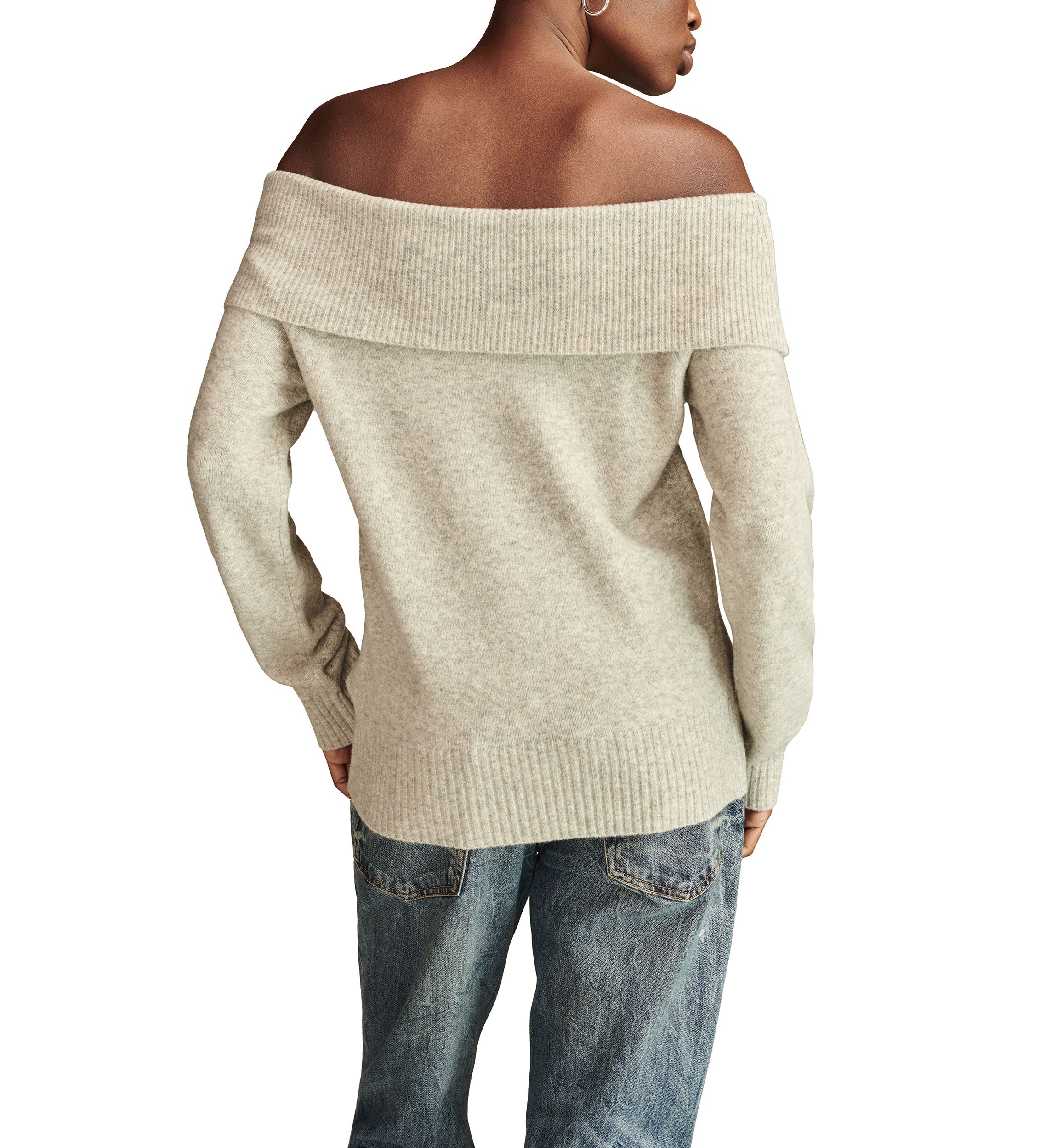 Womens Off the Shoulder Sweater 