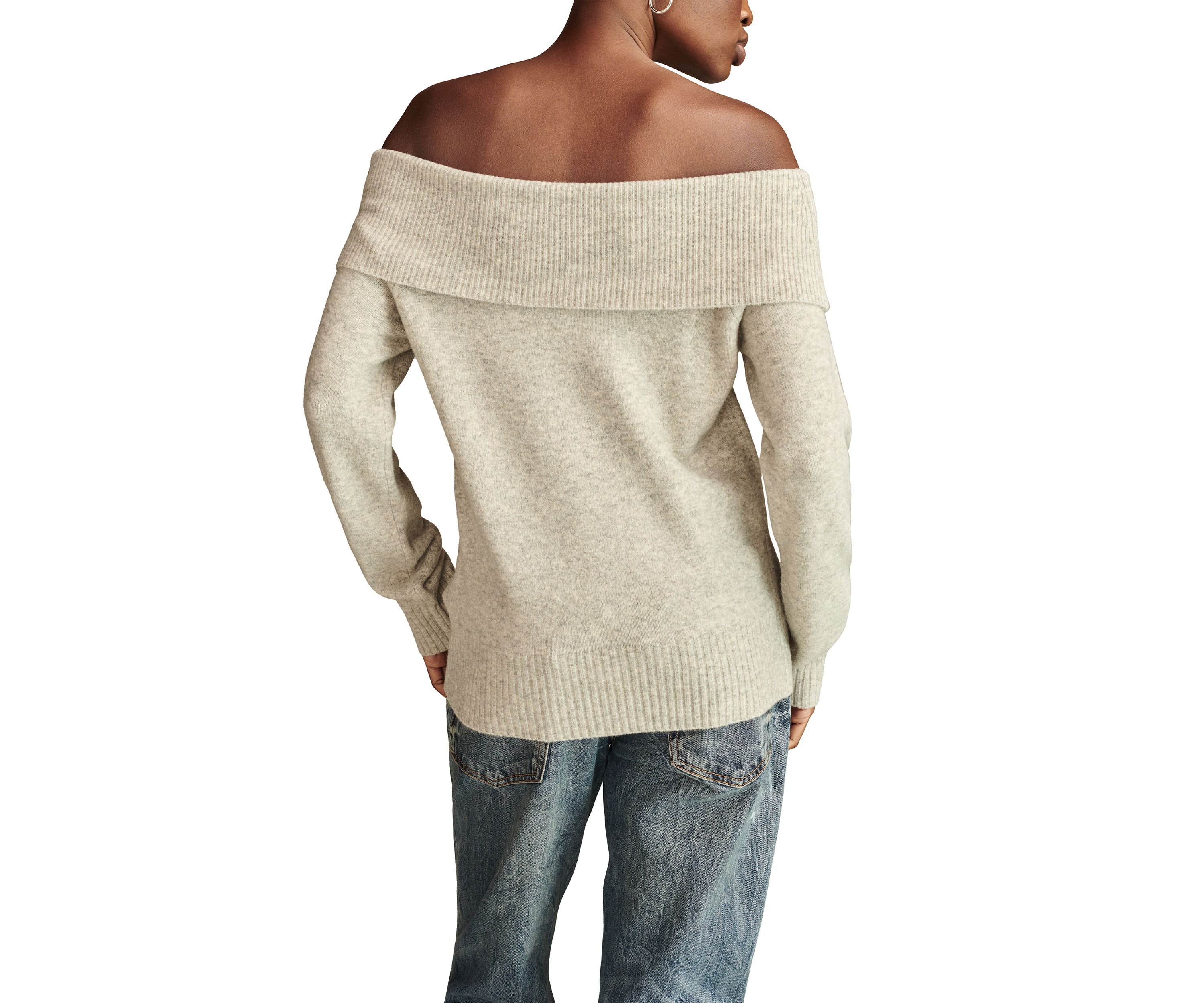 Womens Off the Shoulder Sweater 