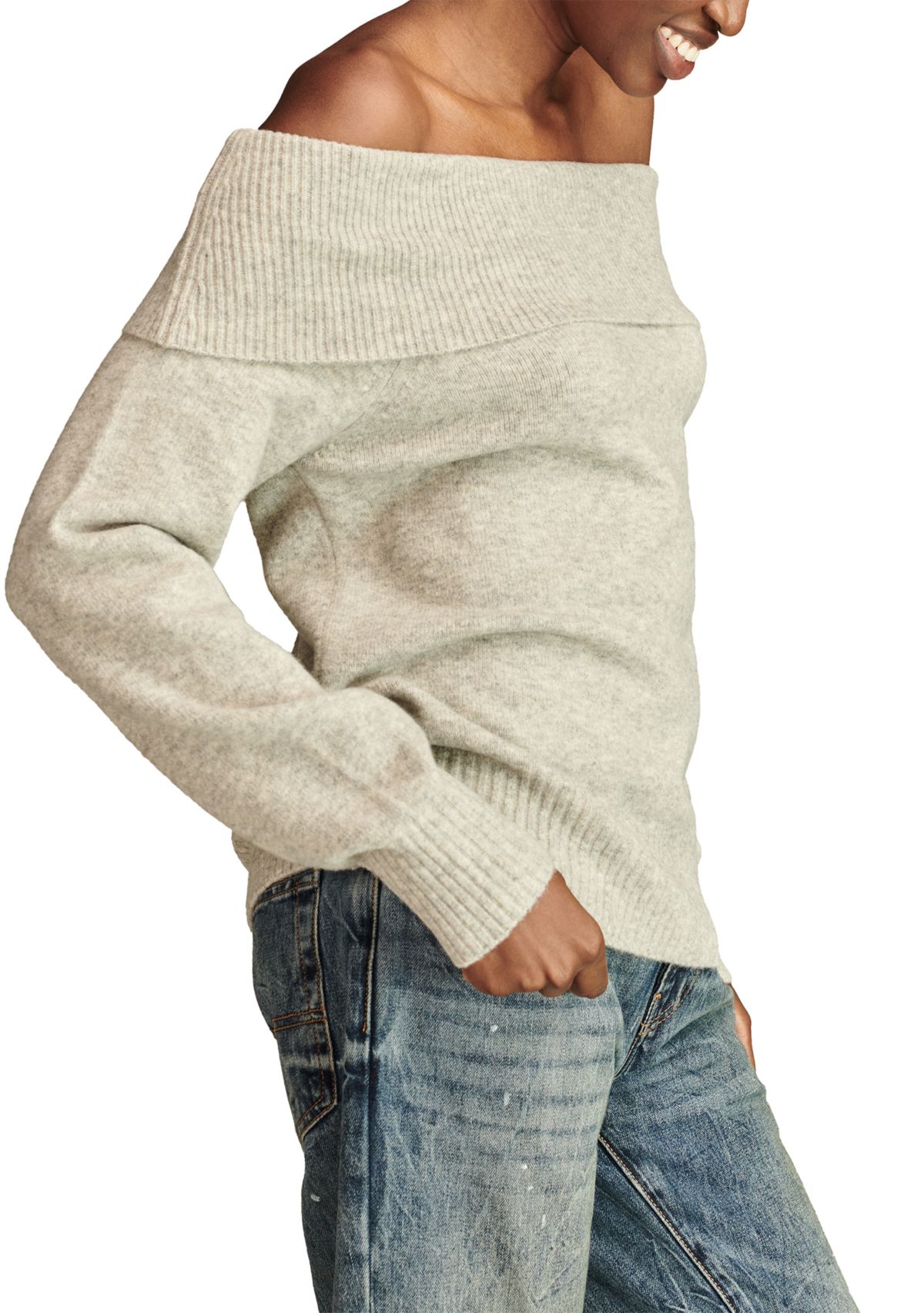 Womens Off the Shoulder Sweater 