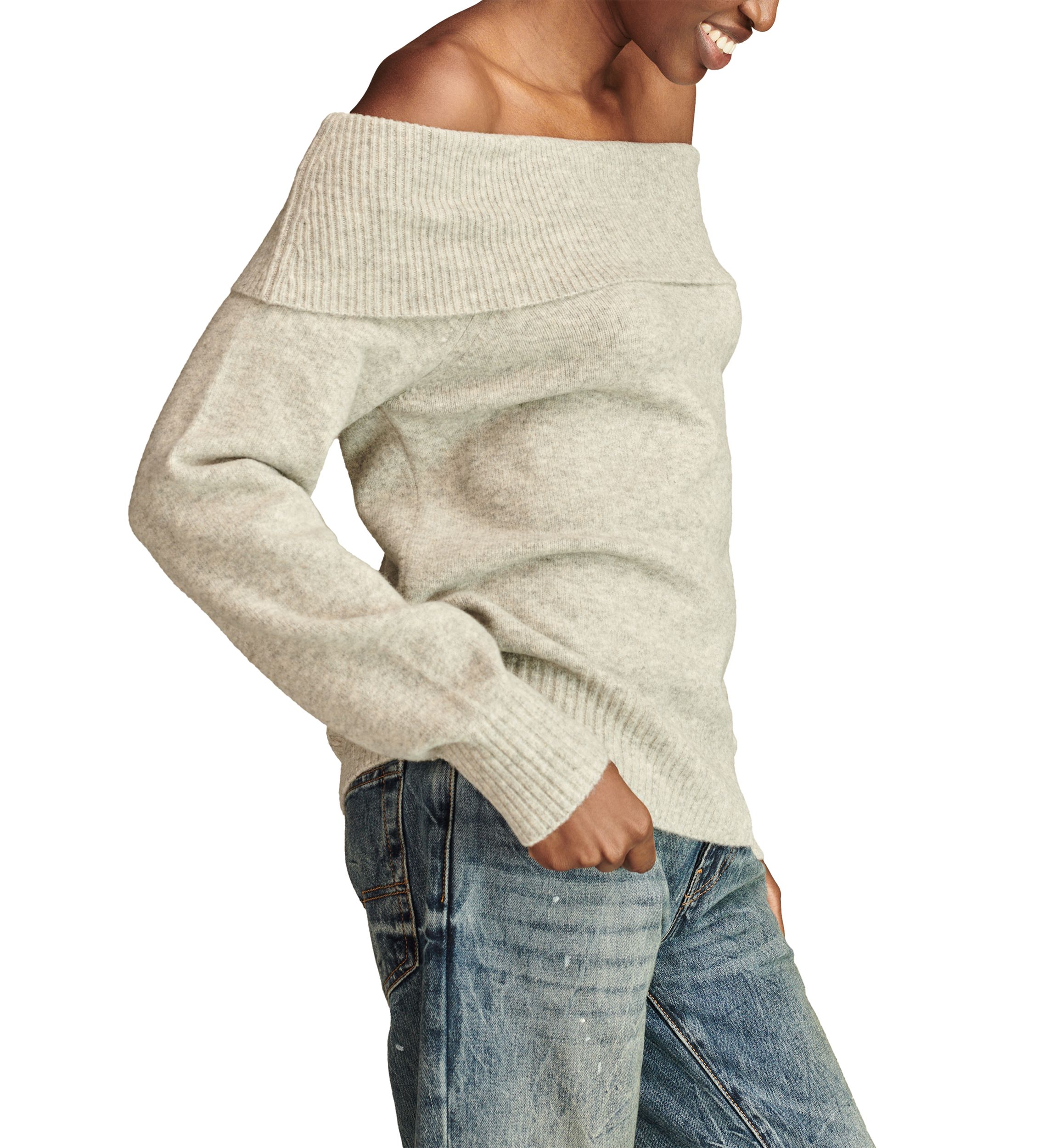 Womens Off the Shoulder Sweater 