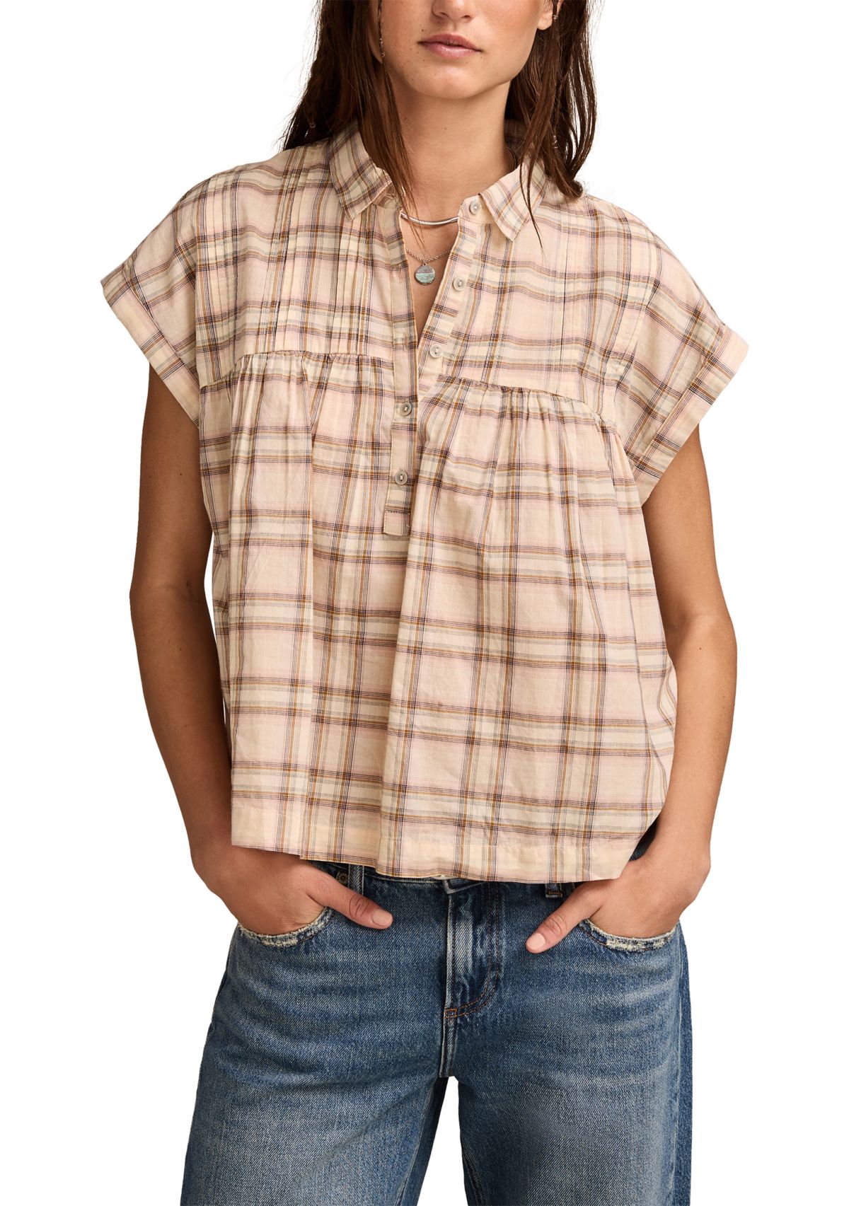 Womens Drapey Short Sleeve Top