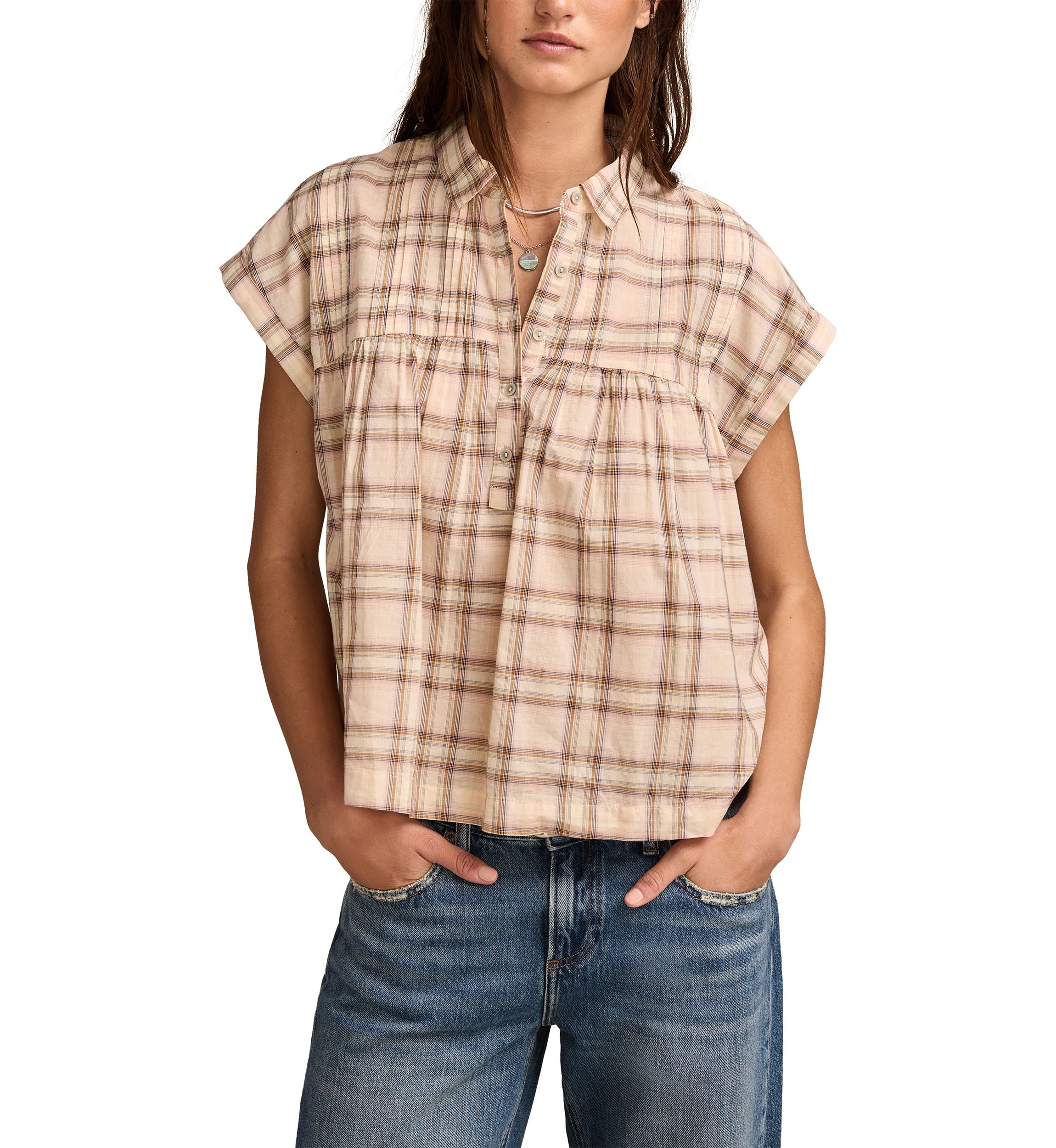 Womens Drapey Short Sleeve Top
