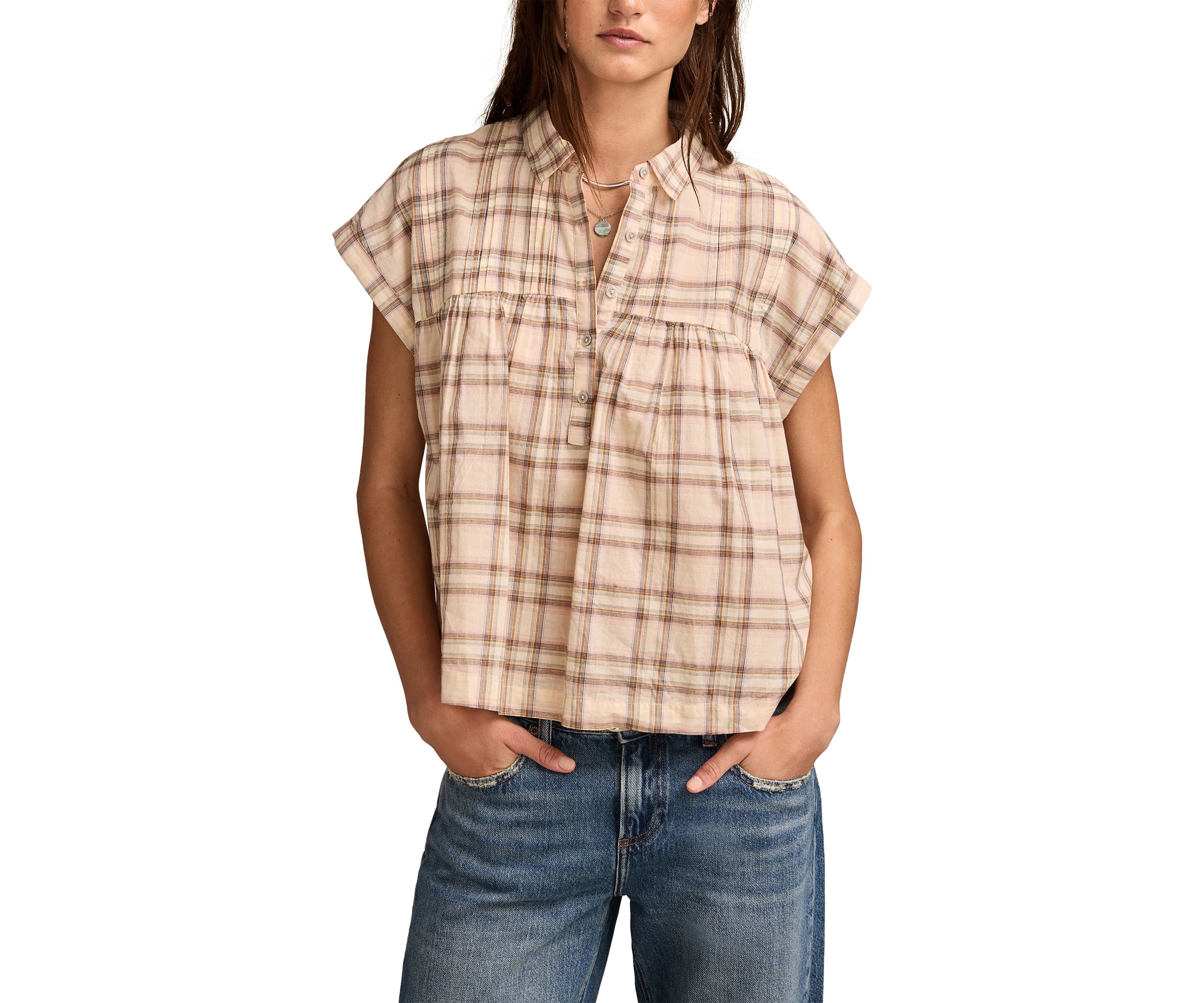Womens Drapey Short Sleeve Top