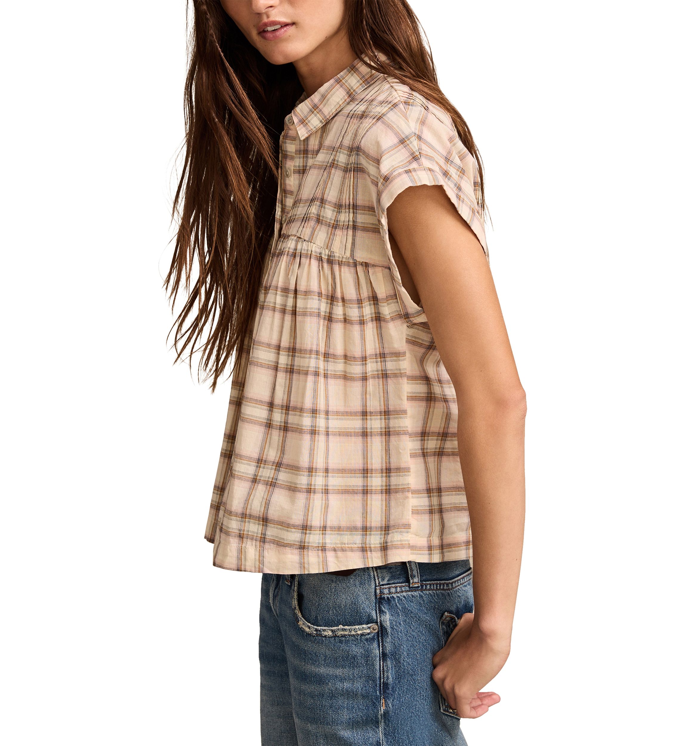 Womens Drapey Short Sleeve Top