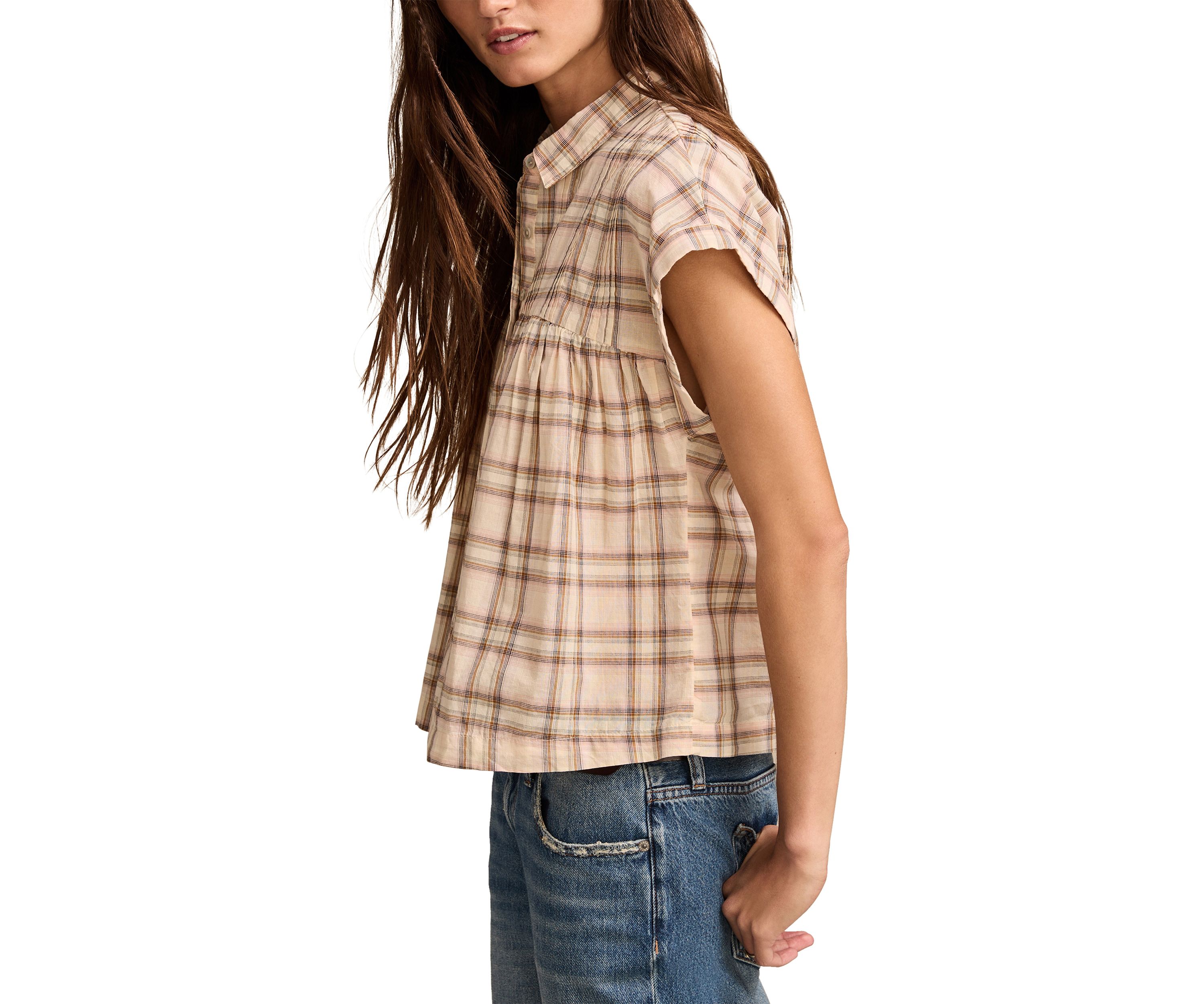 Womens Drapey Short Sleeve Top