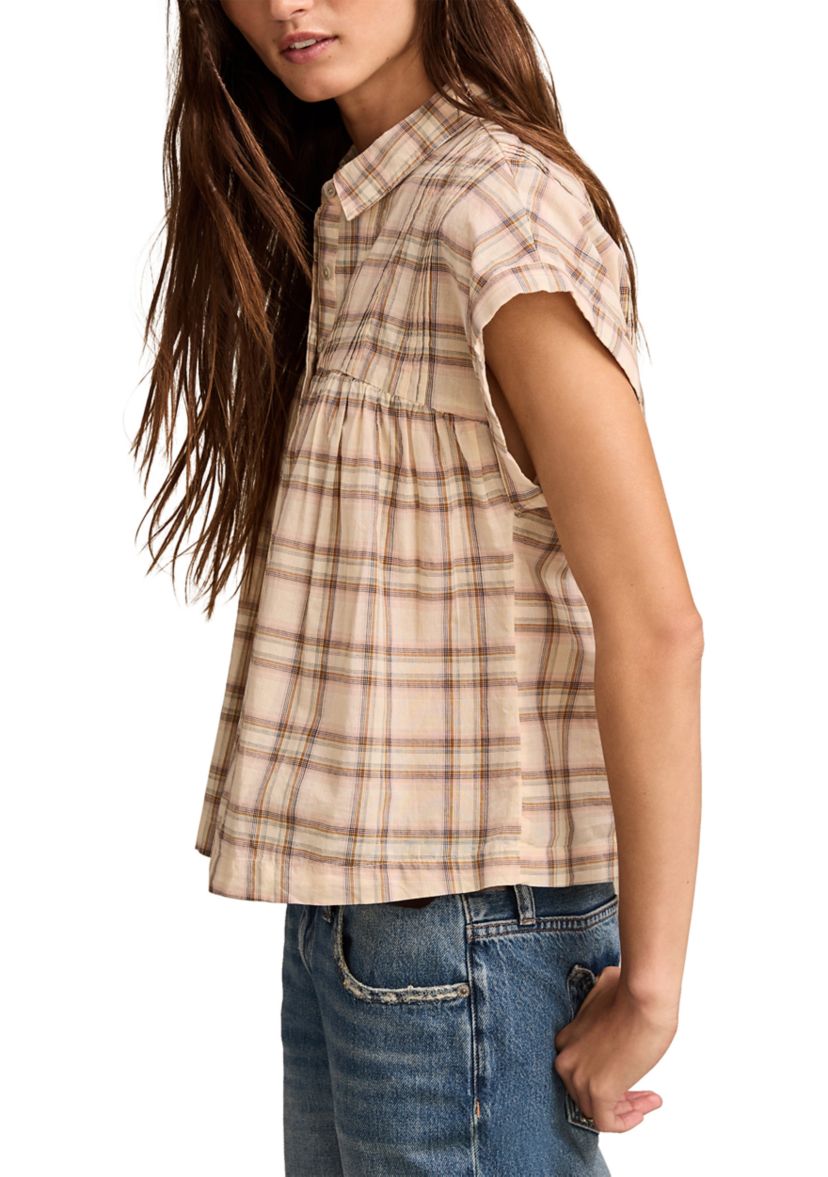 Womens Drapey Short Sleeve Top
