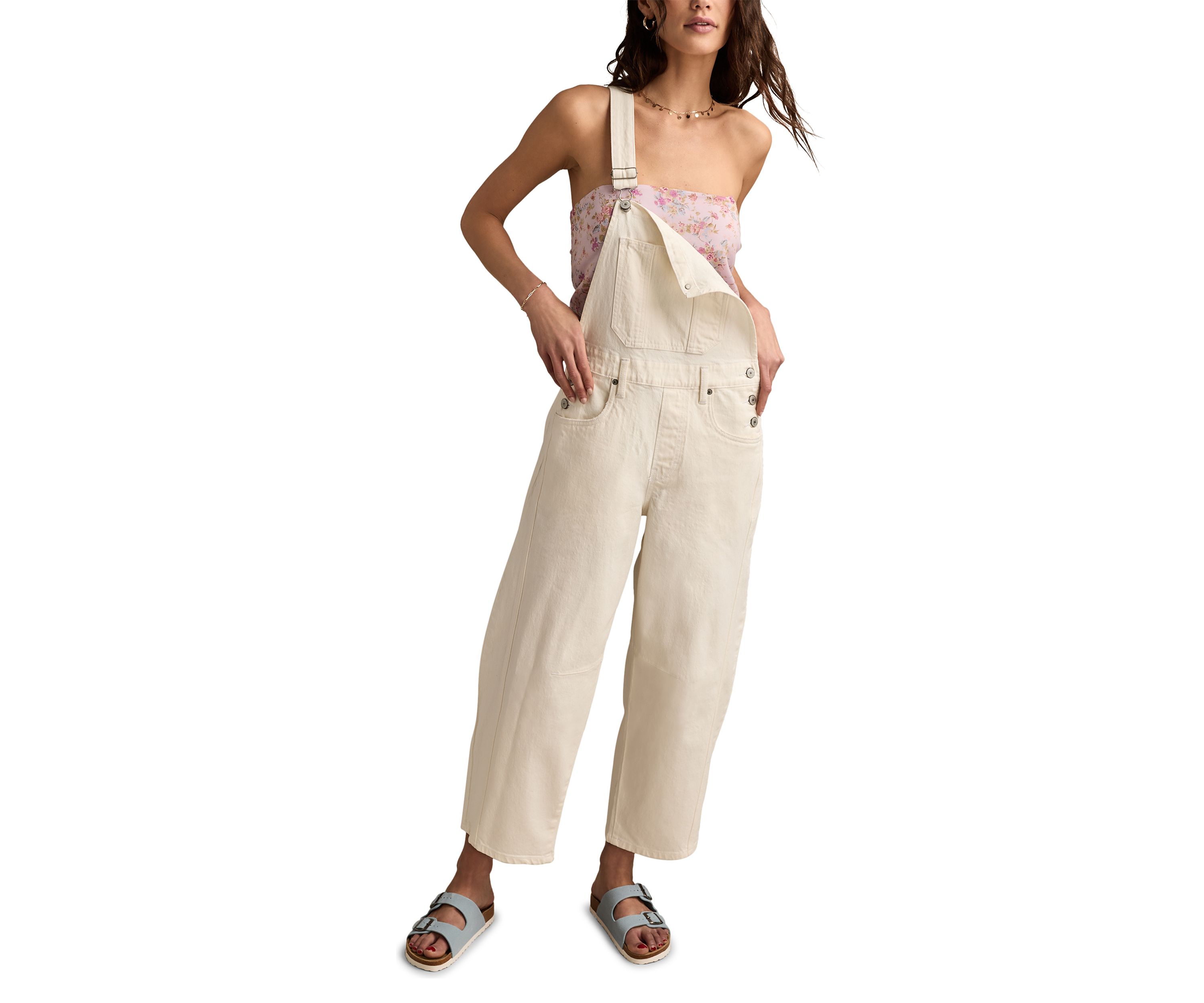Womens Barrel Leg Overalls