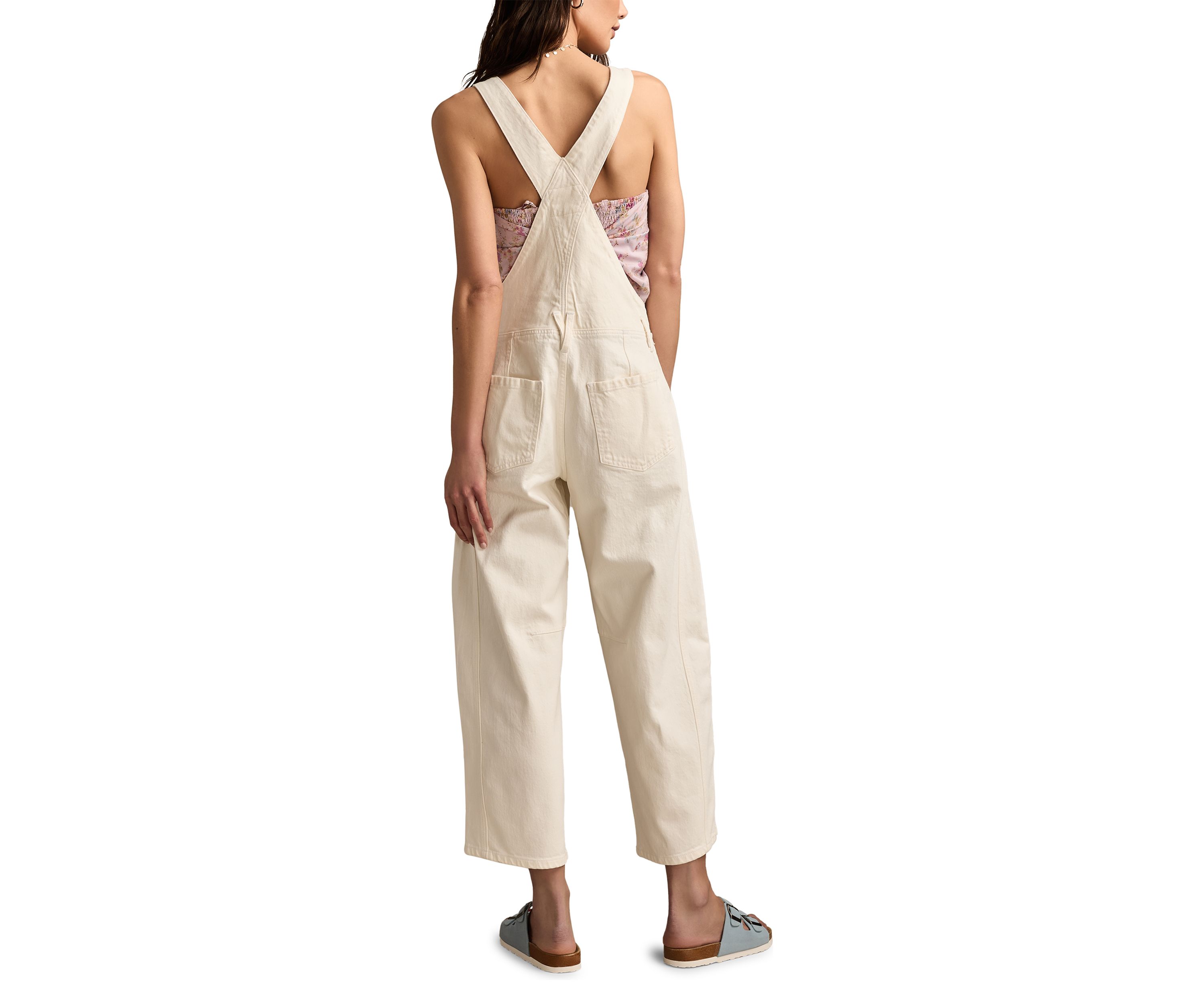 Womens Barrel Leg Overalls
