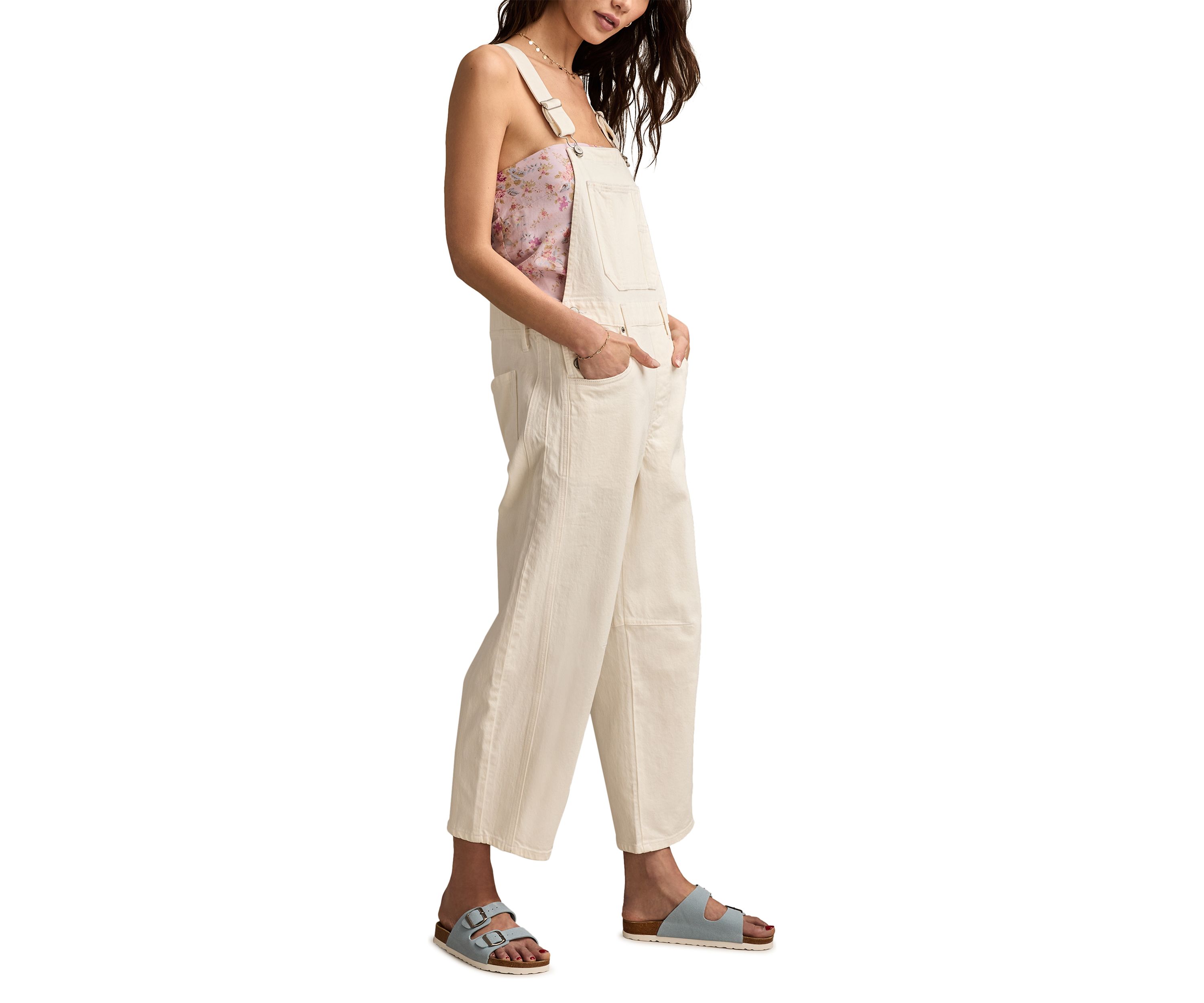 Womens Barrel Leg Overalls