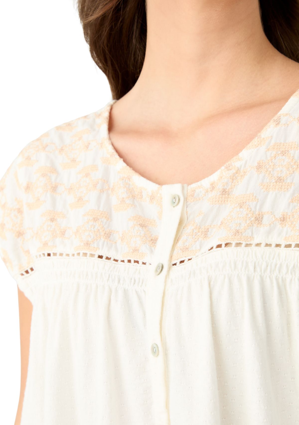 Womens Novelty Button Up Top