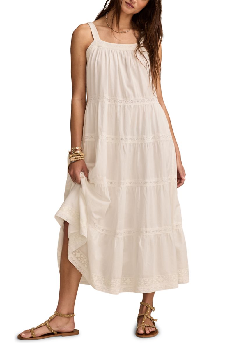 Womens Tiered Market Day Maxi Dress
