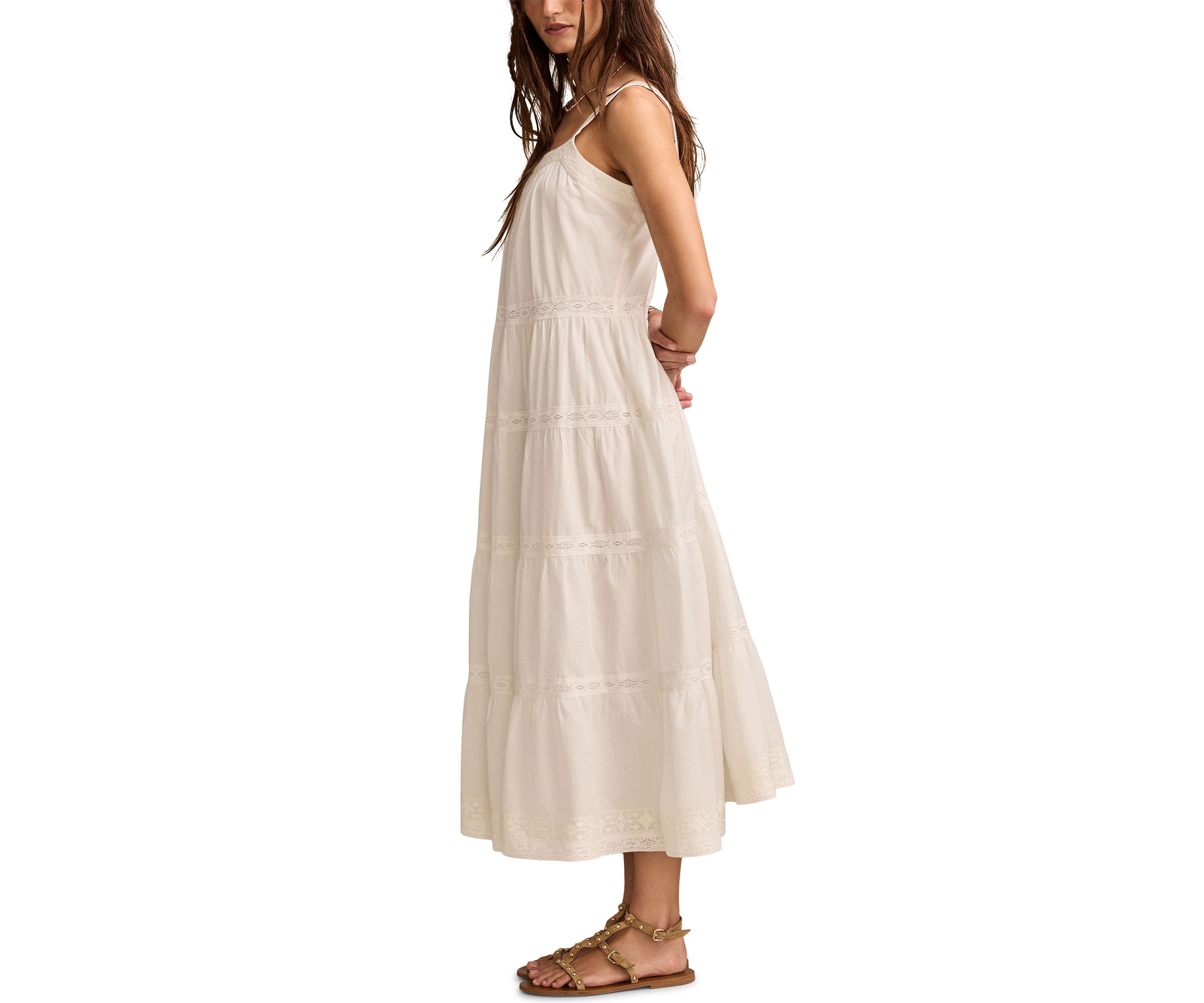 Womens Tiered Market Day Maxi Dress