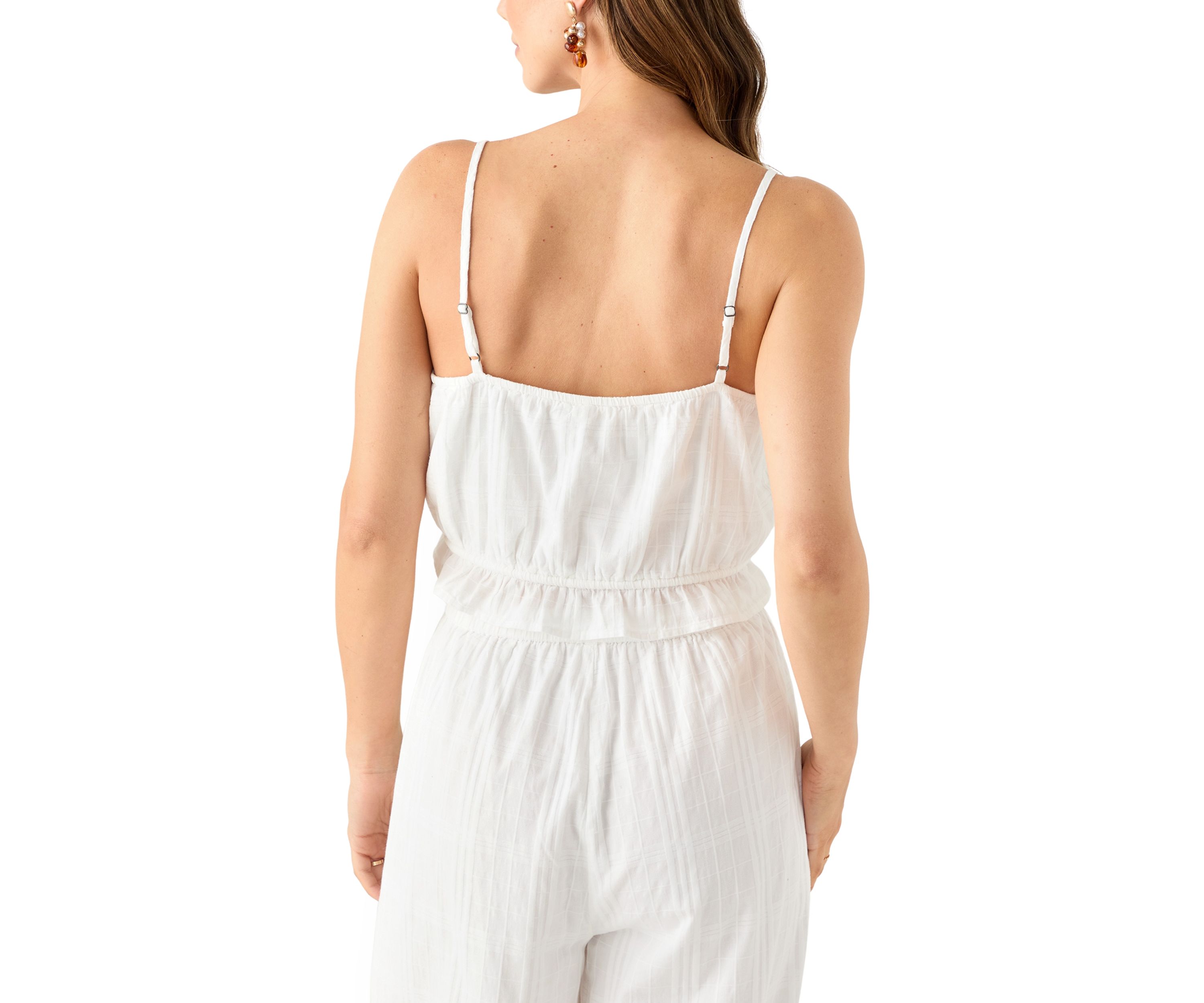 Womens Cutwork Eyelet Tank Top