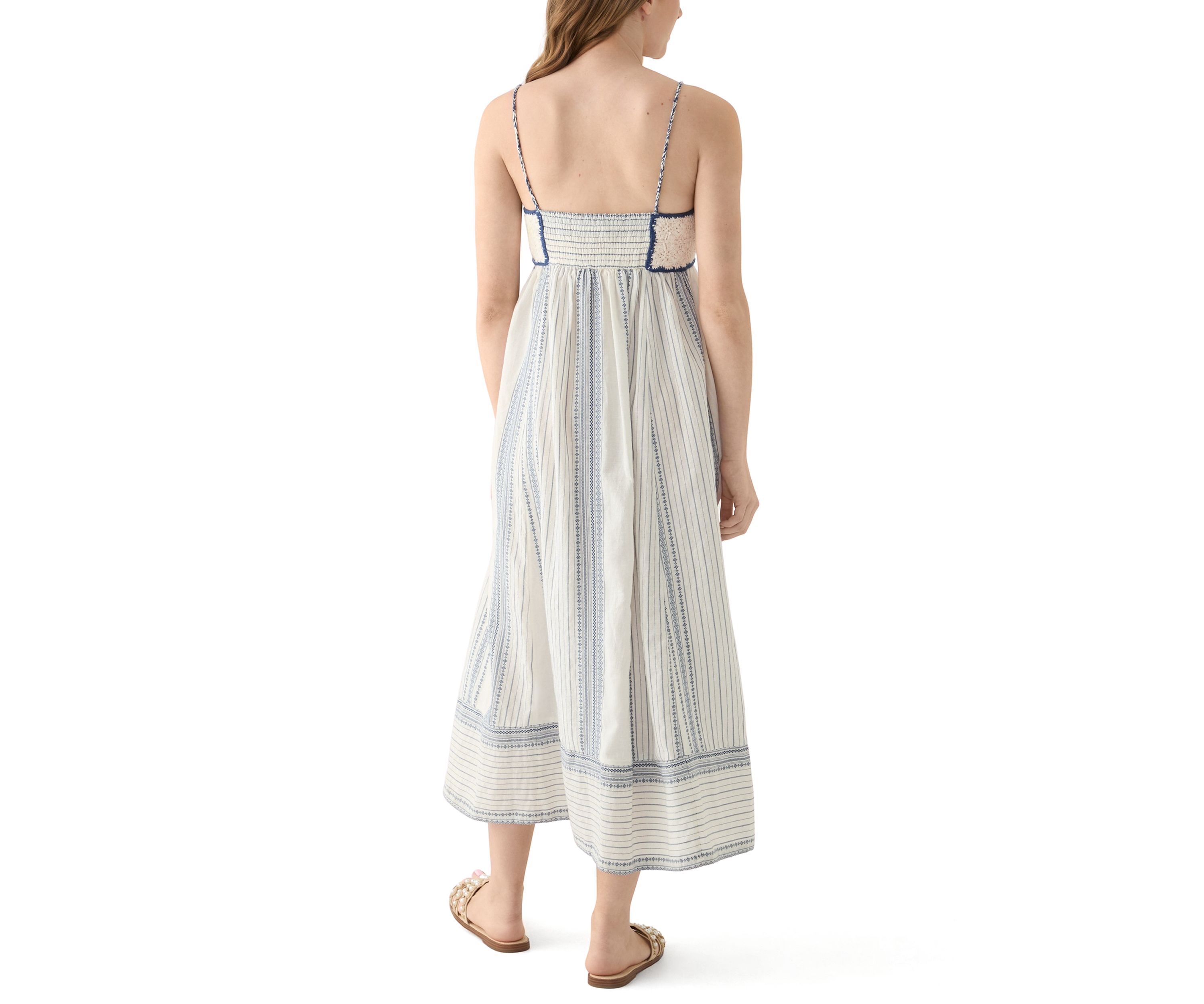 Womens Crochet Bodice Maxi Dress