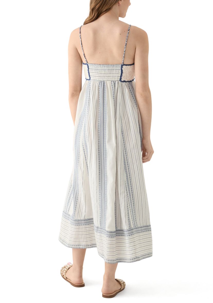 Womens Crochet Bodice Maxi Dress