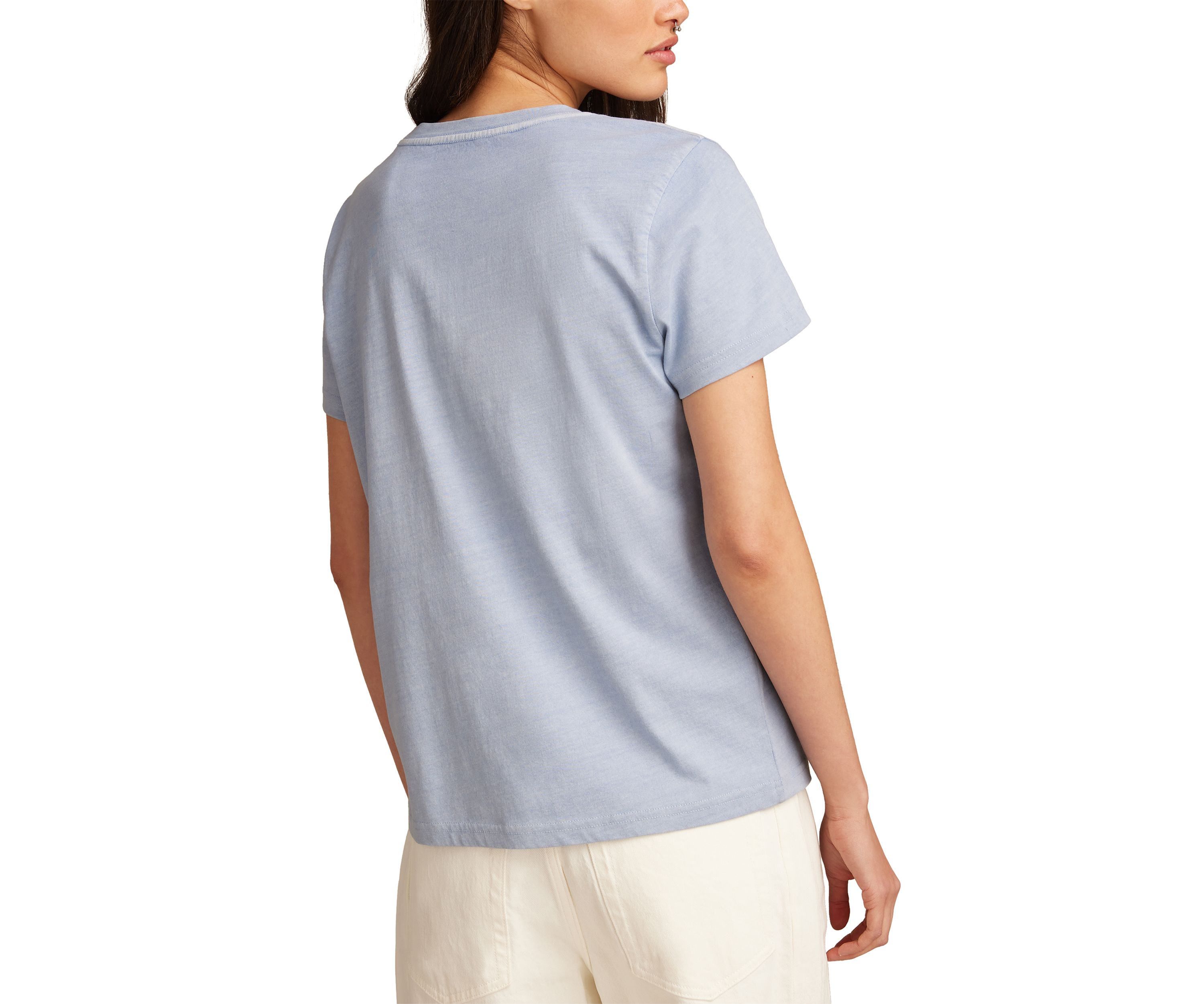 Womens Floral Embroidered Graphic T-Shirt