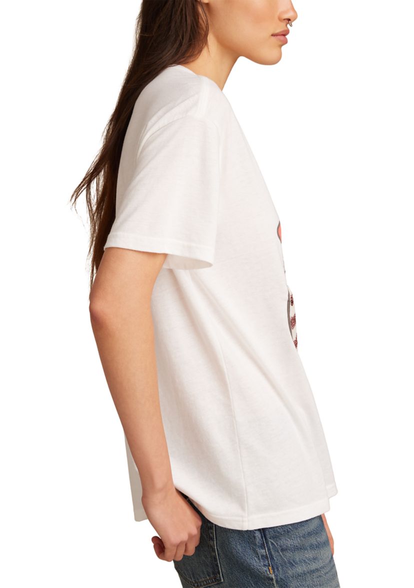 Womens Rolling Stones American Flag Boyfriend T-Shirt
