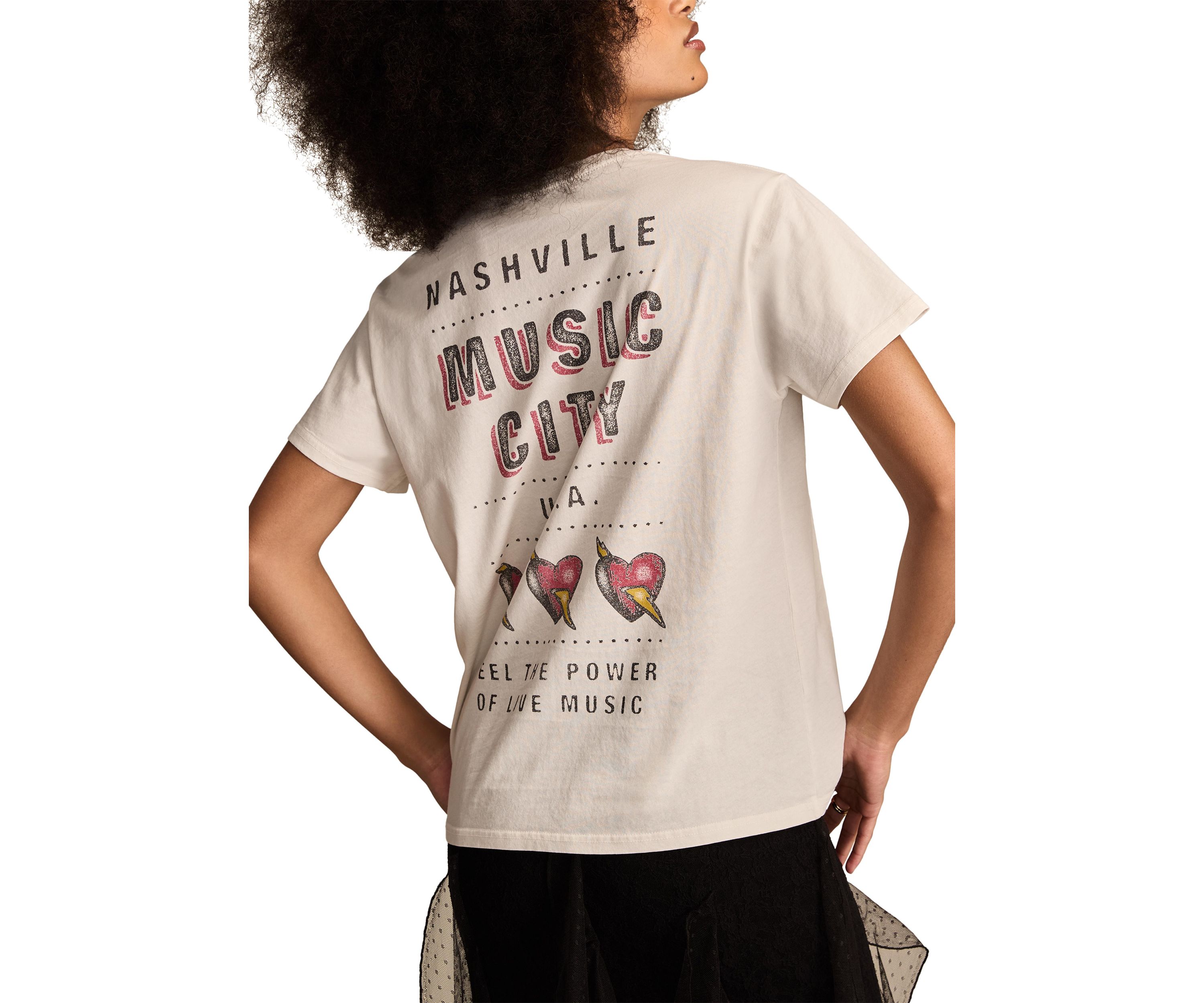 Womens Good Music and Good Vibes Graphic T-Shirt