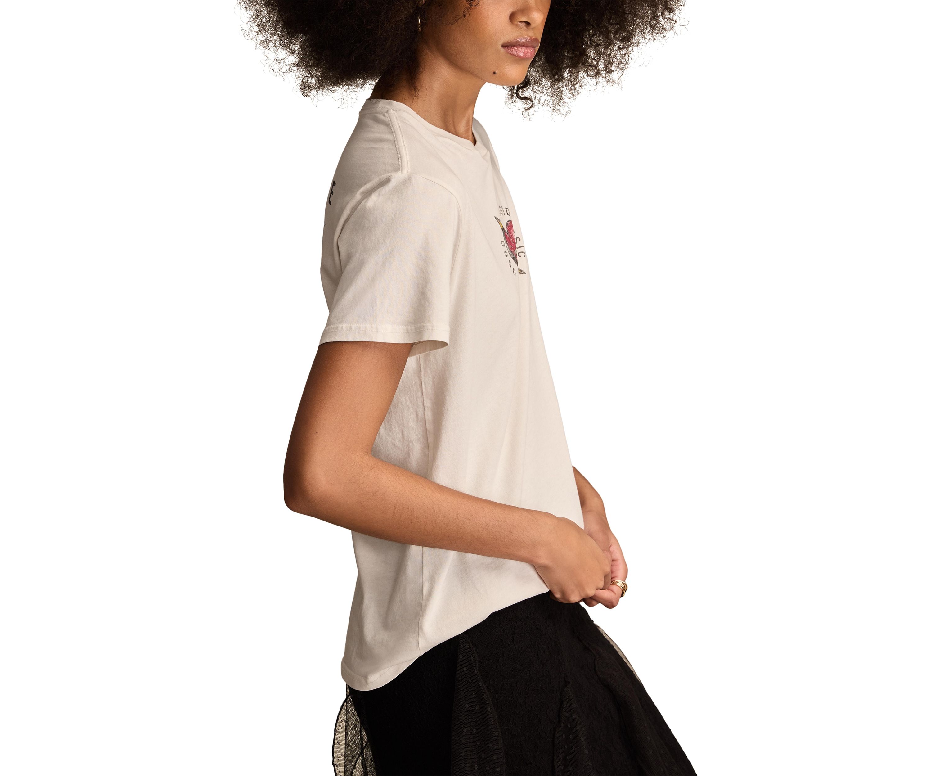 Womens Good Music and Good Vibes Graphic T-Shirt