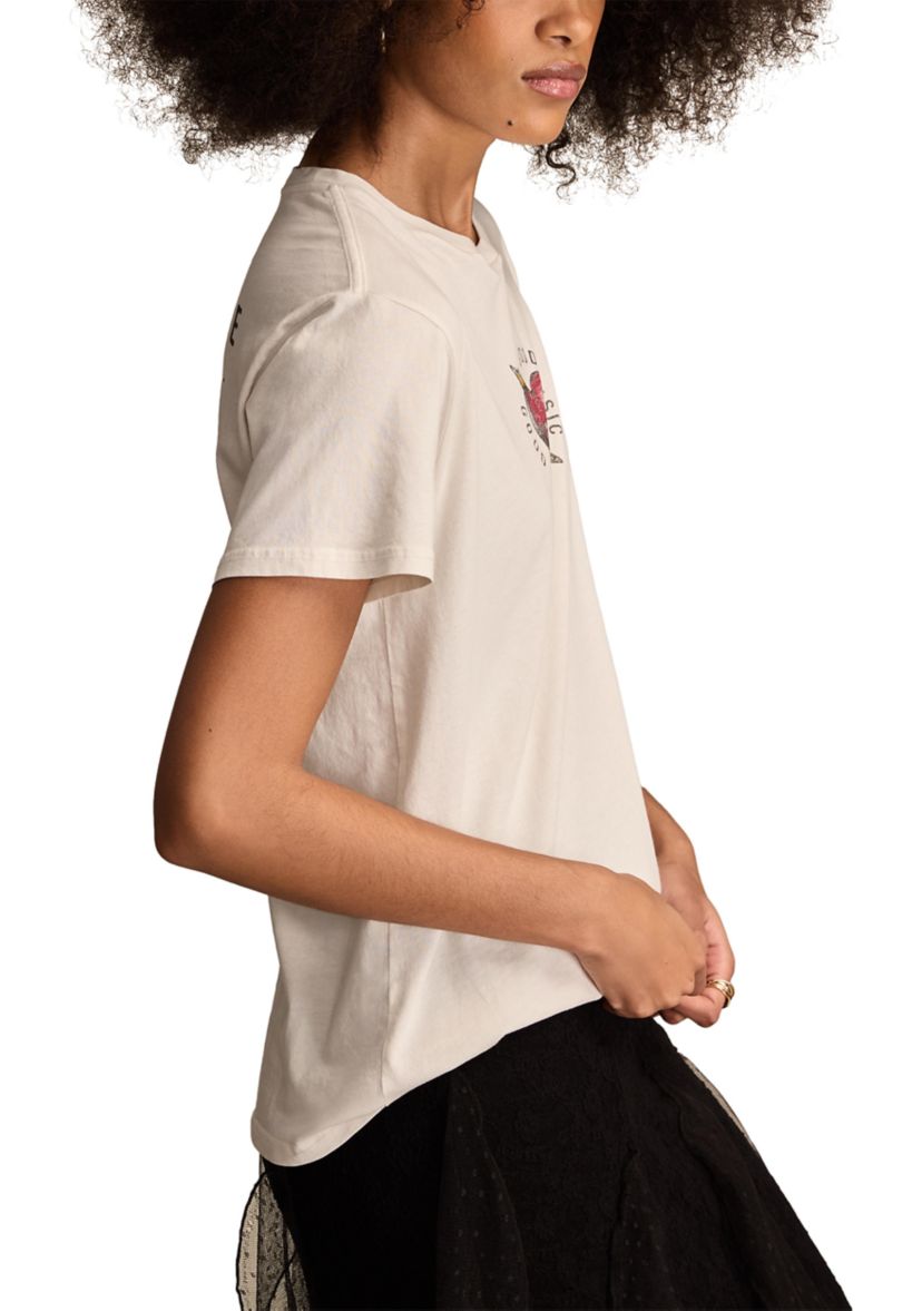 Womens Good Music and Good Vibes Graphic T-Shirt