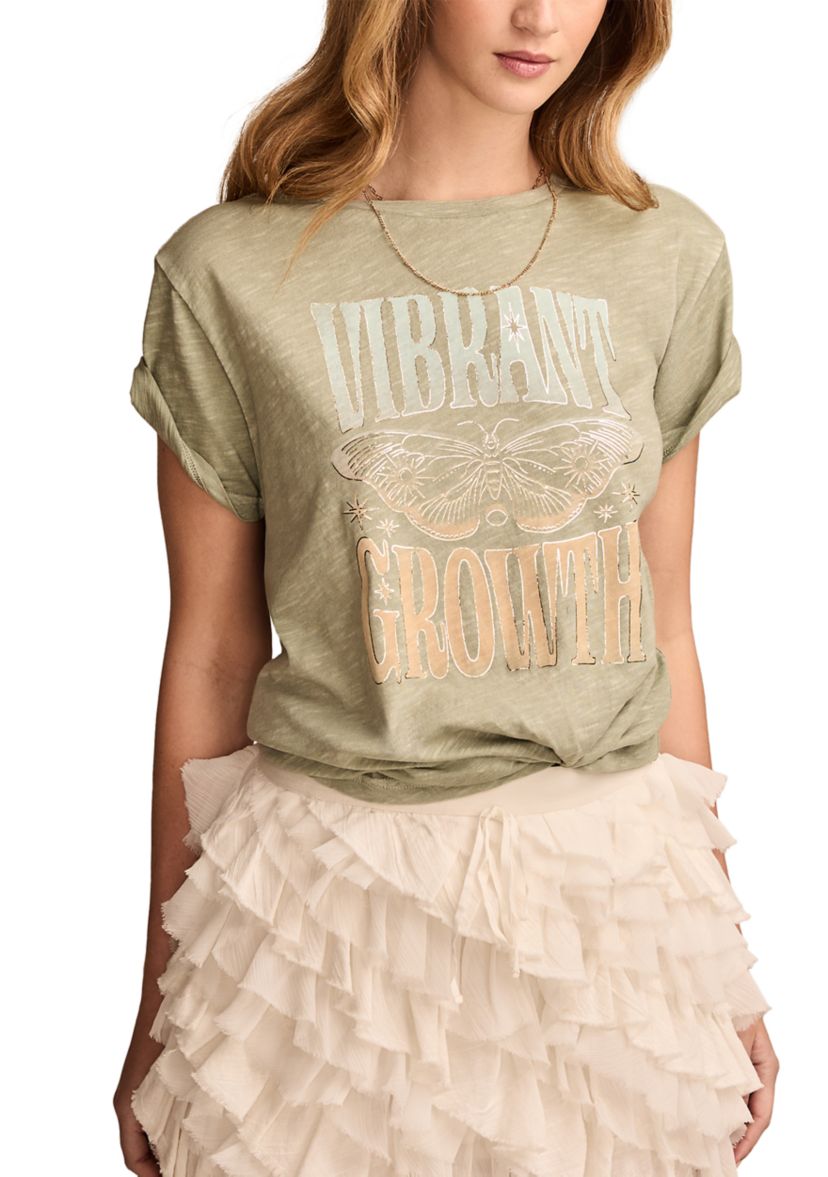 Womens Vibrant Growth Graphic Boyfriend T-Shirt