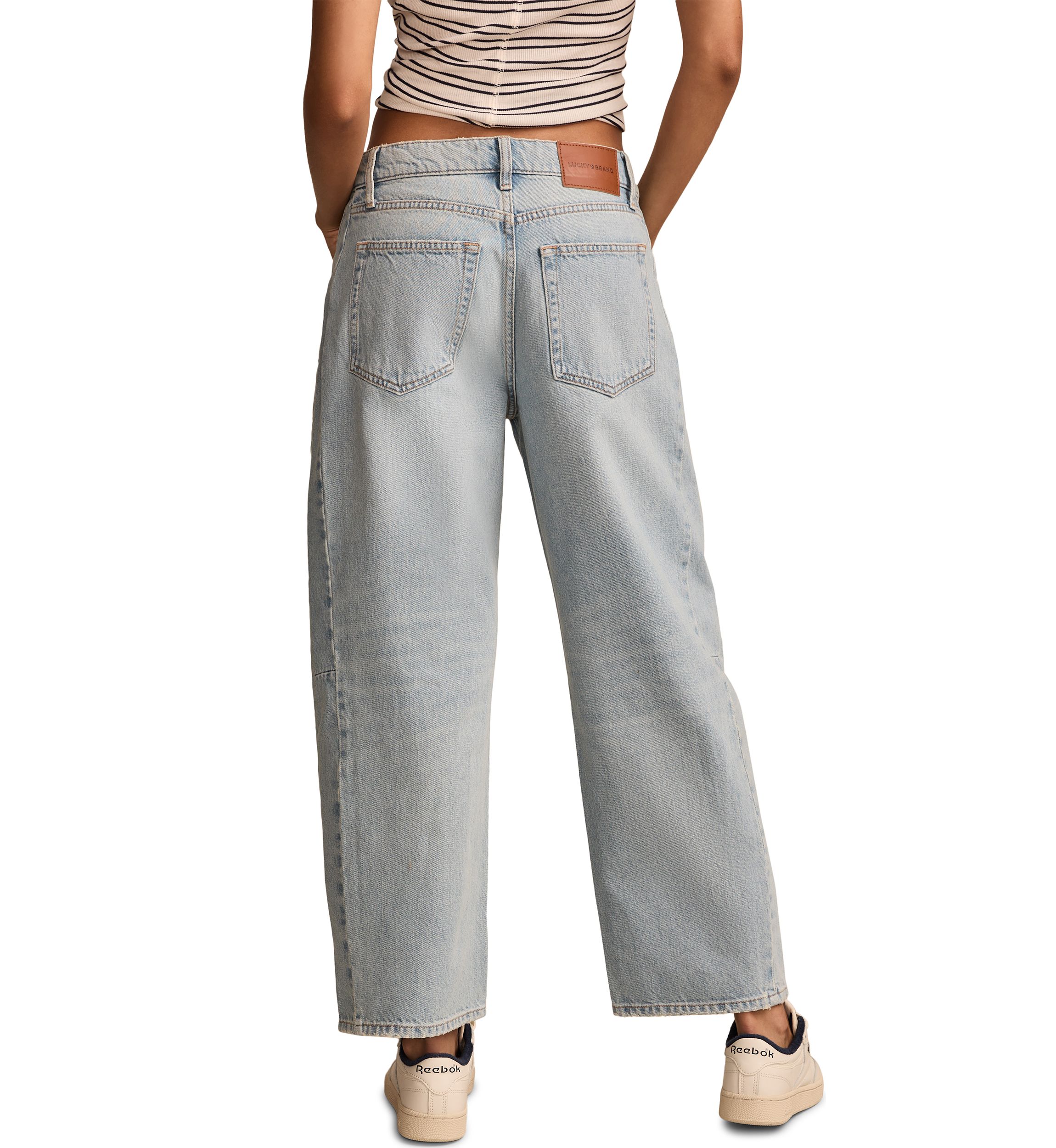 Womens Barrel Leg Jeans