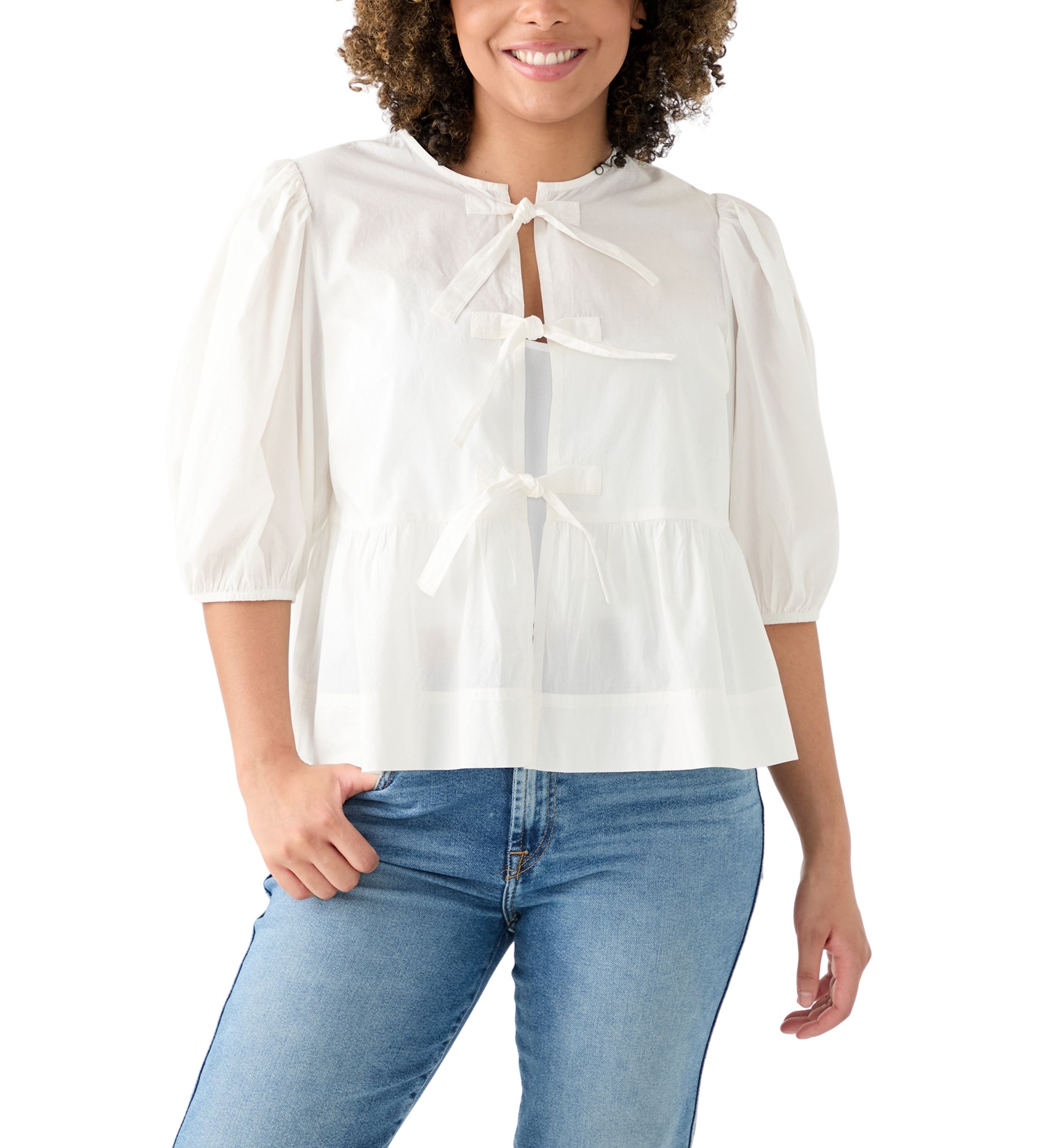 Womens Flyaway Babydoll Blouse