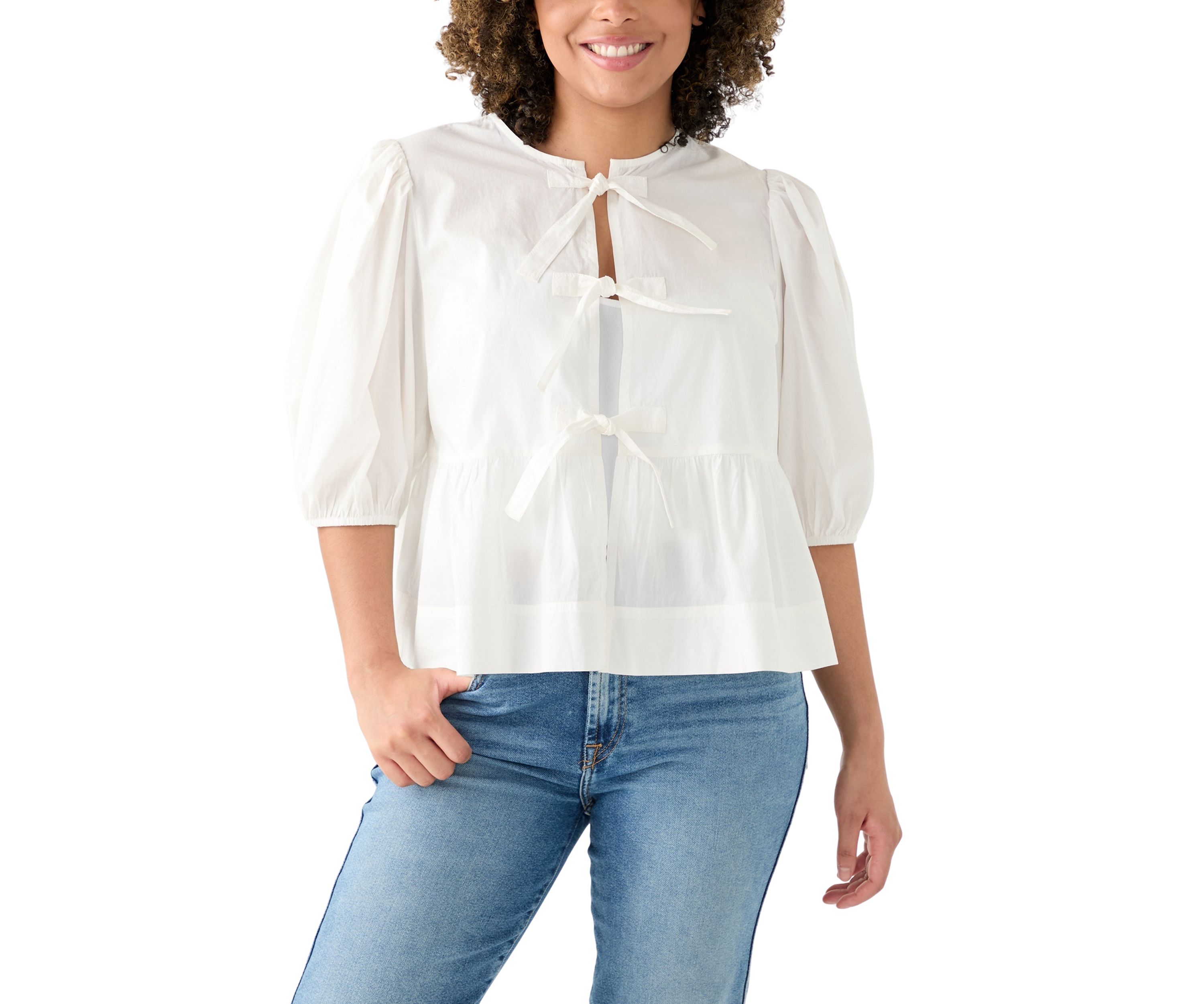 Womens Flyaway Babydoll Blouse