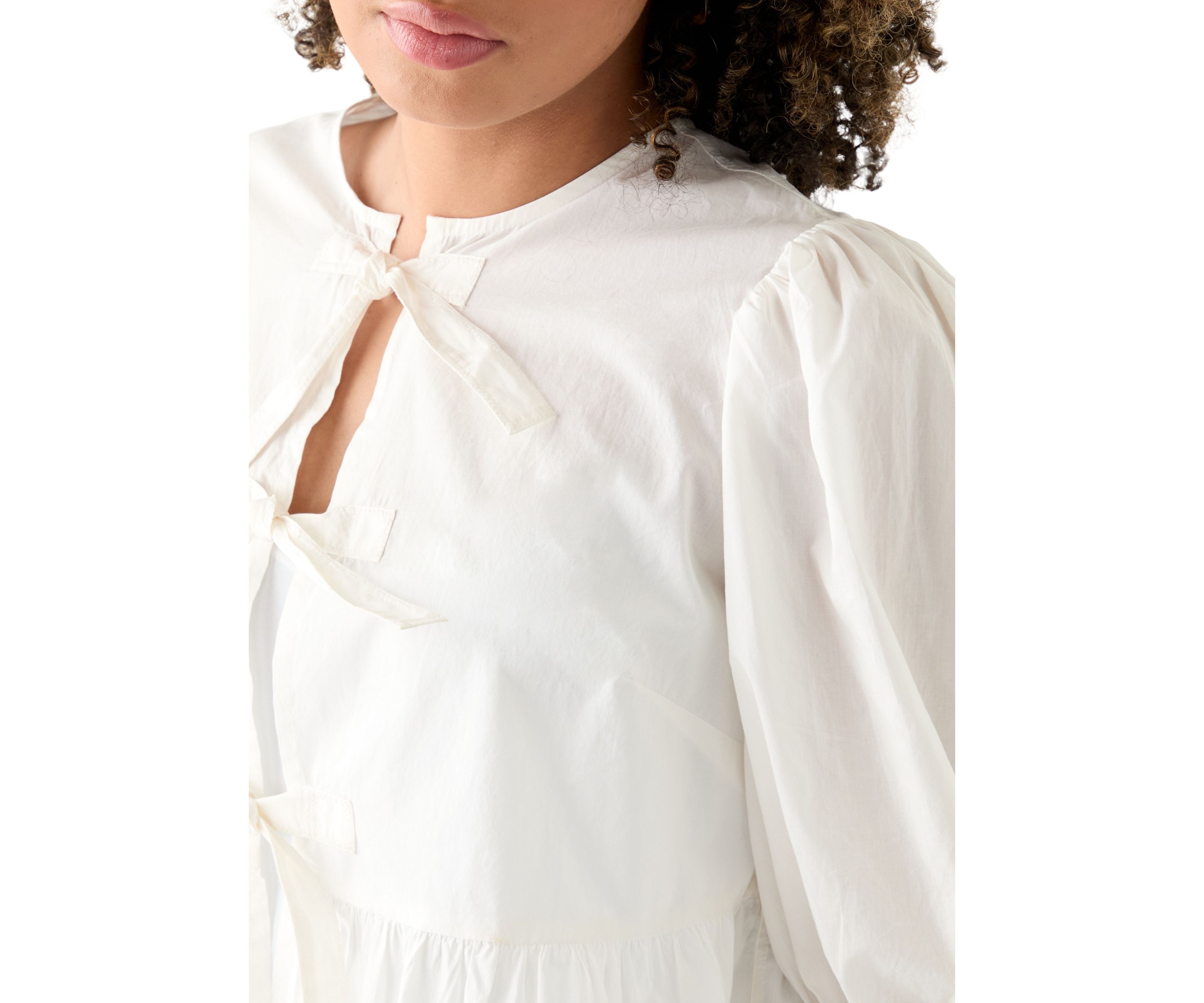 Womens Flyaway Babydoll Blouse