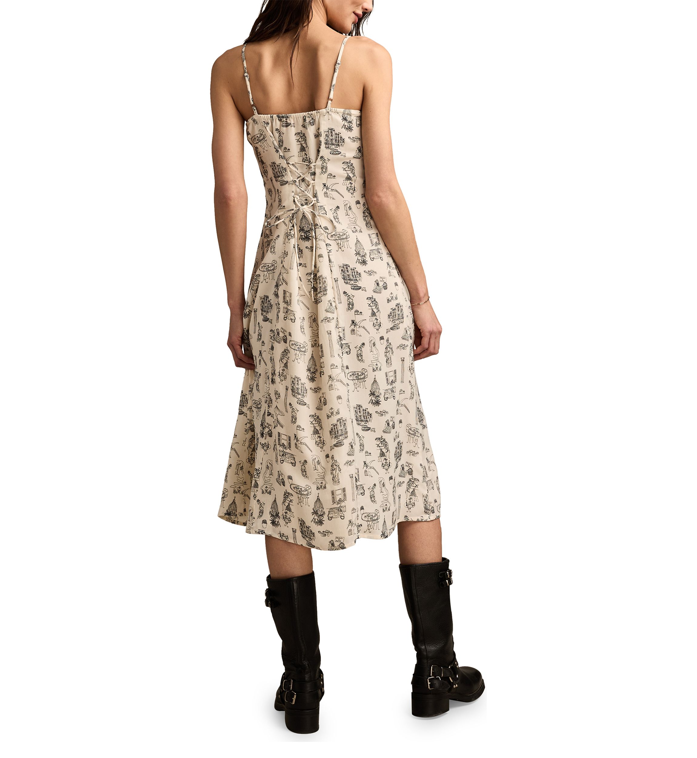 Womens Printed Simone Slip Dress