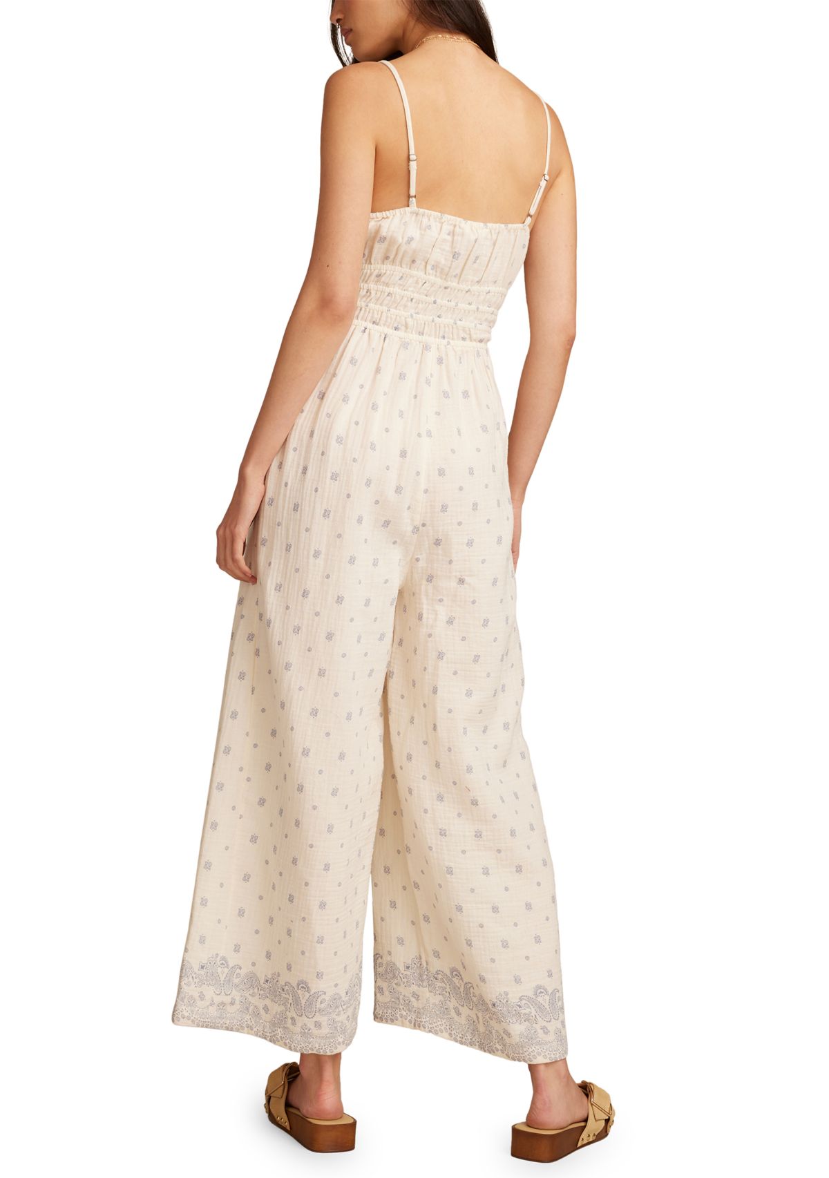 Womens Printed Gauze Jumpsuit