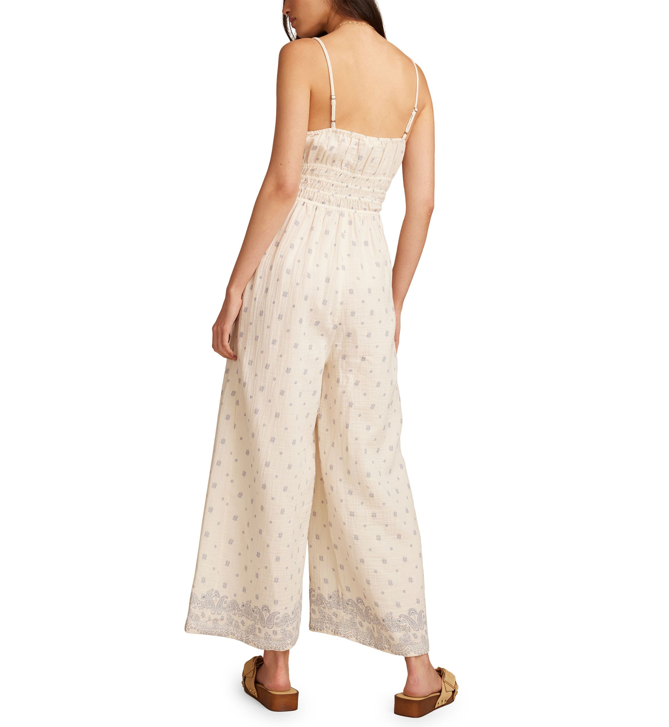 Womens Printed Gauze Jumpsuit